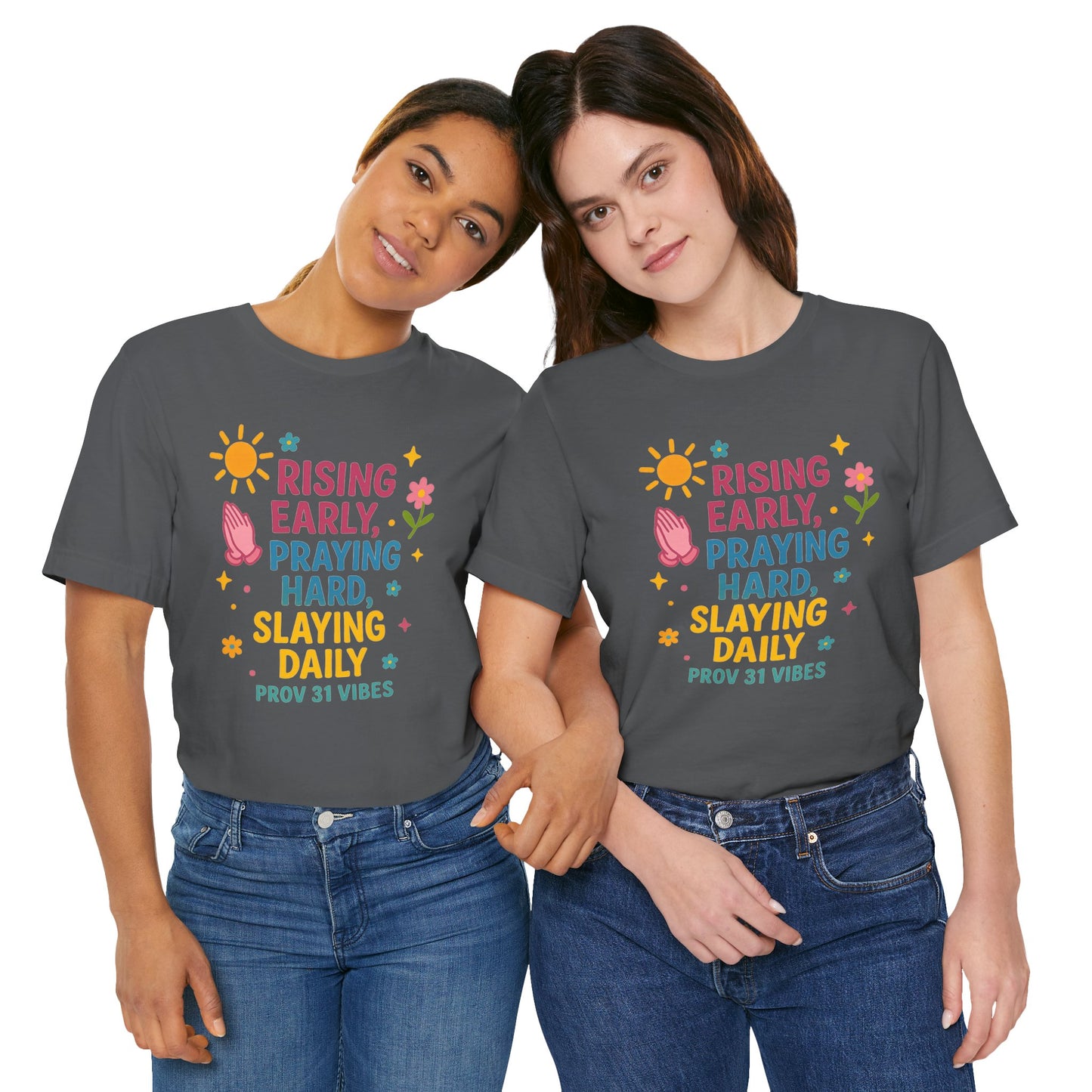 Rising Early Prayer Tee, Inspirational T-Shirt, Faith-Based Apparel, Gift for Her, Daily Motivation Shirt