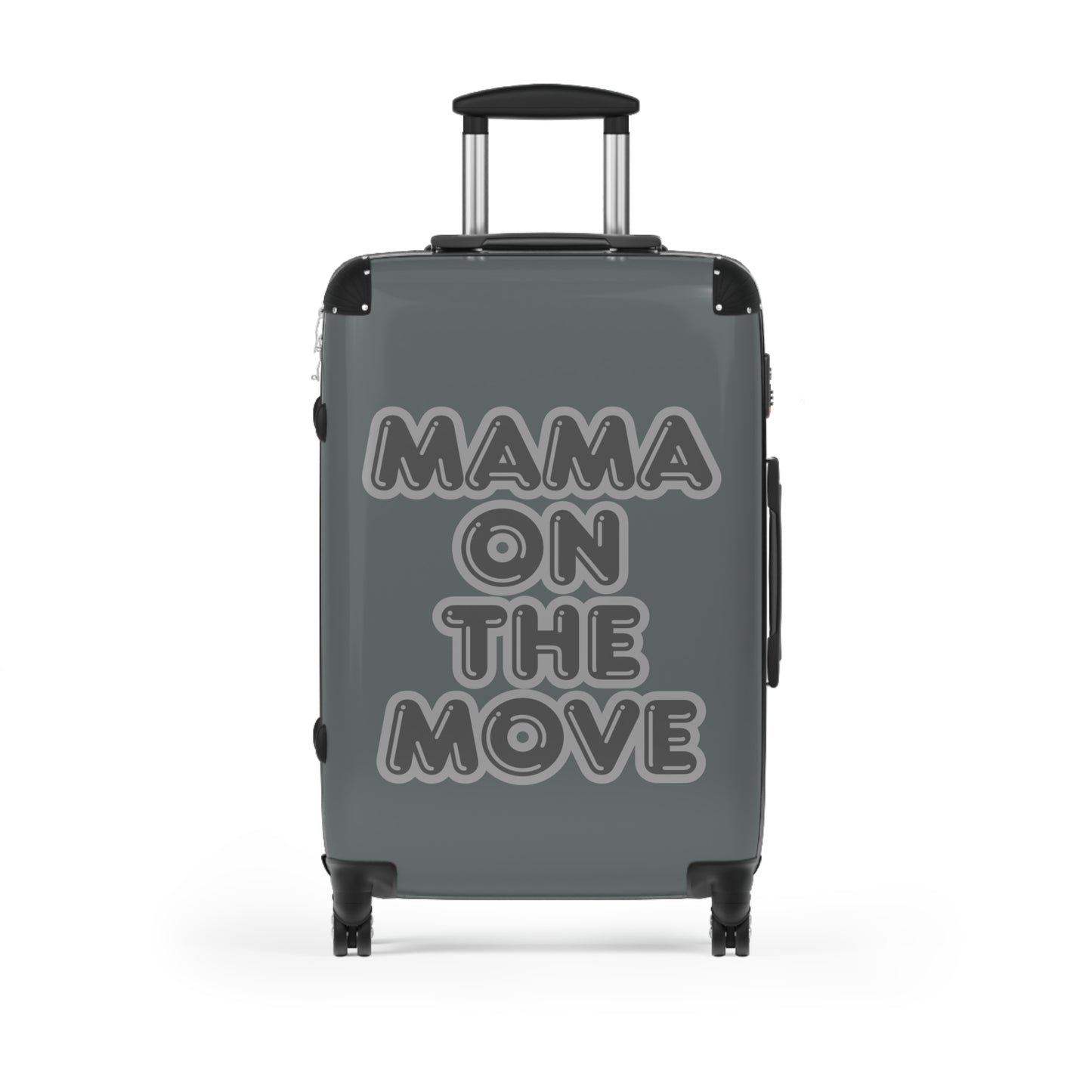 Grey Mama On The Move Suitcase - Stylish Travel Luggage for Busy Moms
