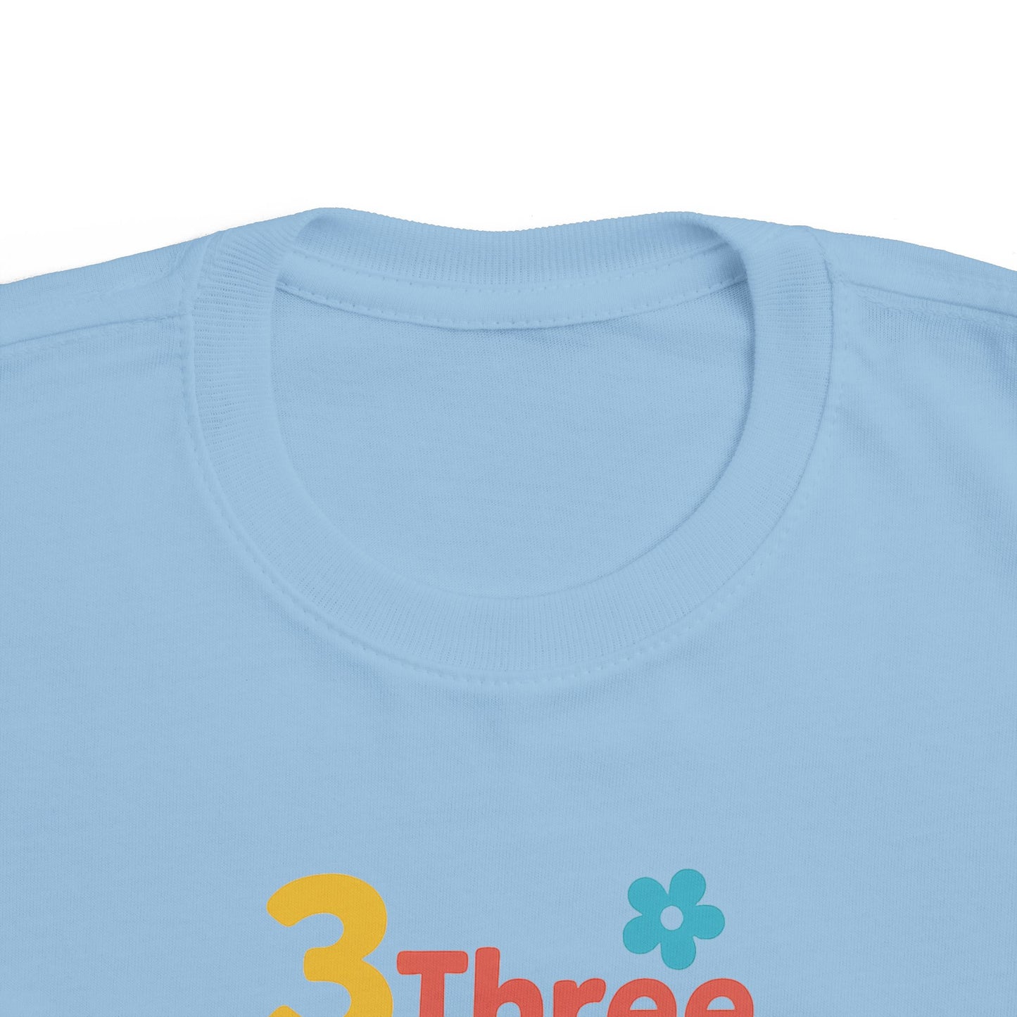Colorful Toddler T-Shirt – '3 Three and Thriving' Fun Tee, Kids Birthday Gift, Summer Playwear, Age Milestone Shirt, Celebratory Outfit