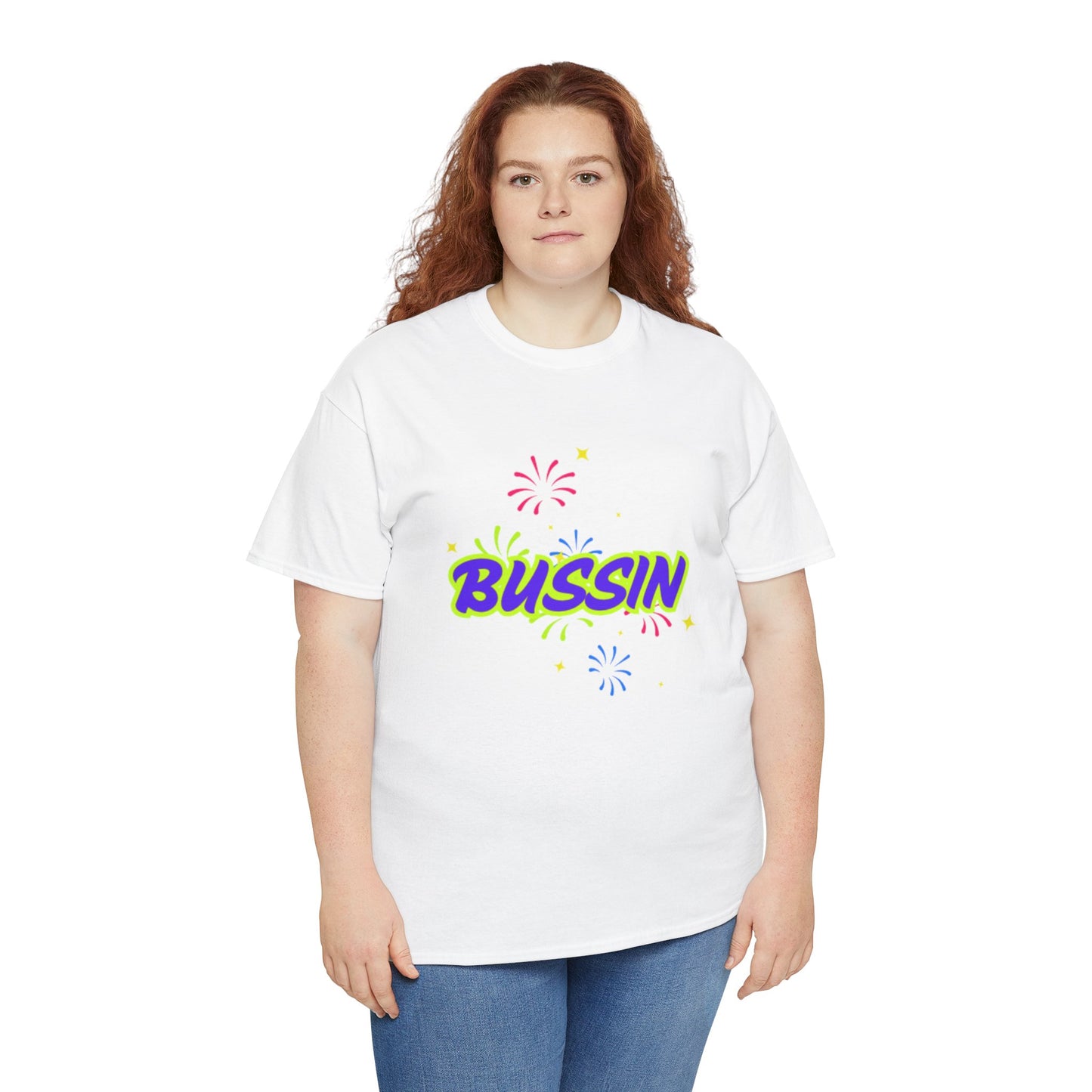 Bussin' Unisex Heavy Cotton Tee - Fun Graphic Shirt for Casual Wear