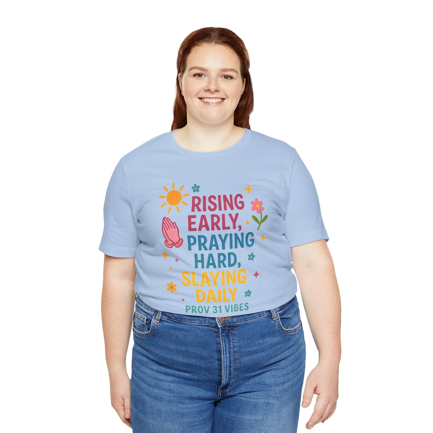 Rising Early Prayer Tee, Inspirational T-Shirt, Faith-Based Apparel, Gift for Her, Daily Motivation Shirt