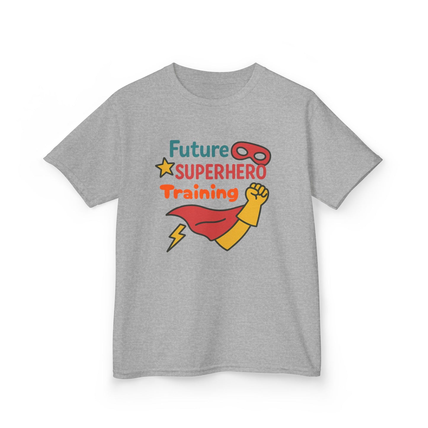 Future Superhero Kids Tee, Youth Graphic T-Shirt, Training Shirt for Kids, Fun Birthday Gift, Playful Party Outfit