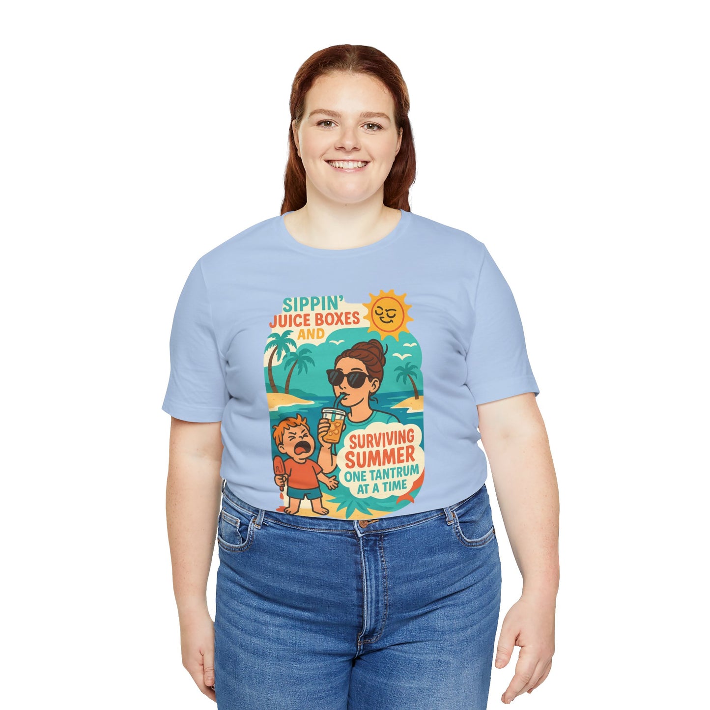 Summer Survival Tee: Fun Family Vibe, Perfect for Mommies, Beach Days, and Playdates, Gifts for Moms, Summer Apparel