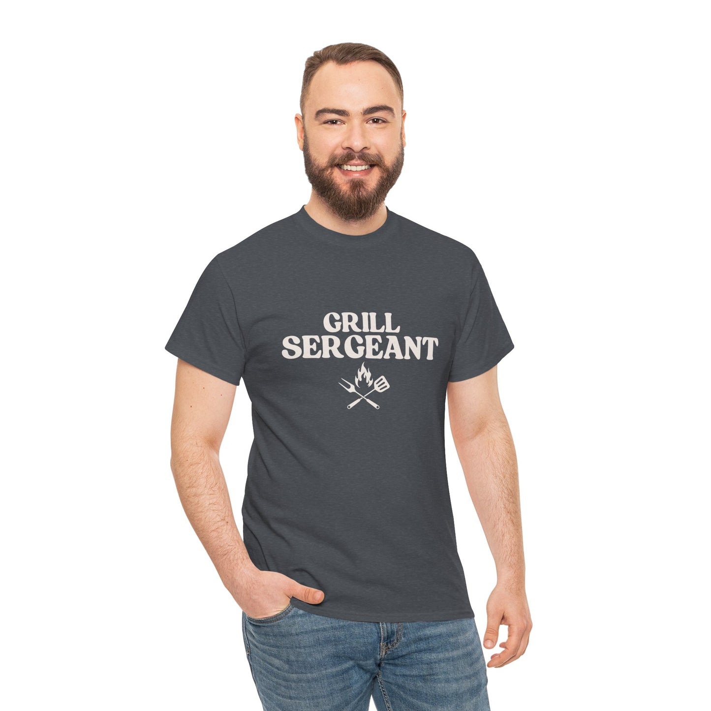 Unisex Cotton Tee - Grill Sergeant, Funny BBQ Shirt, Father's Day Gift, Cookout Apparel, Summer Party Wear, Casual T-Shirt