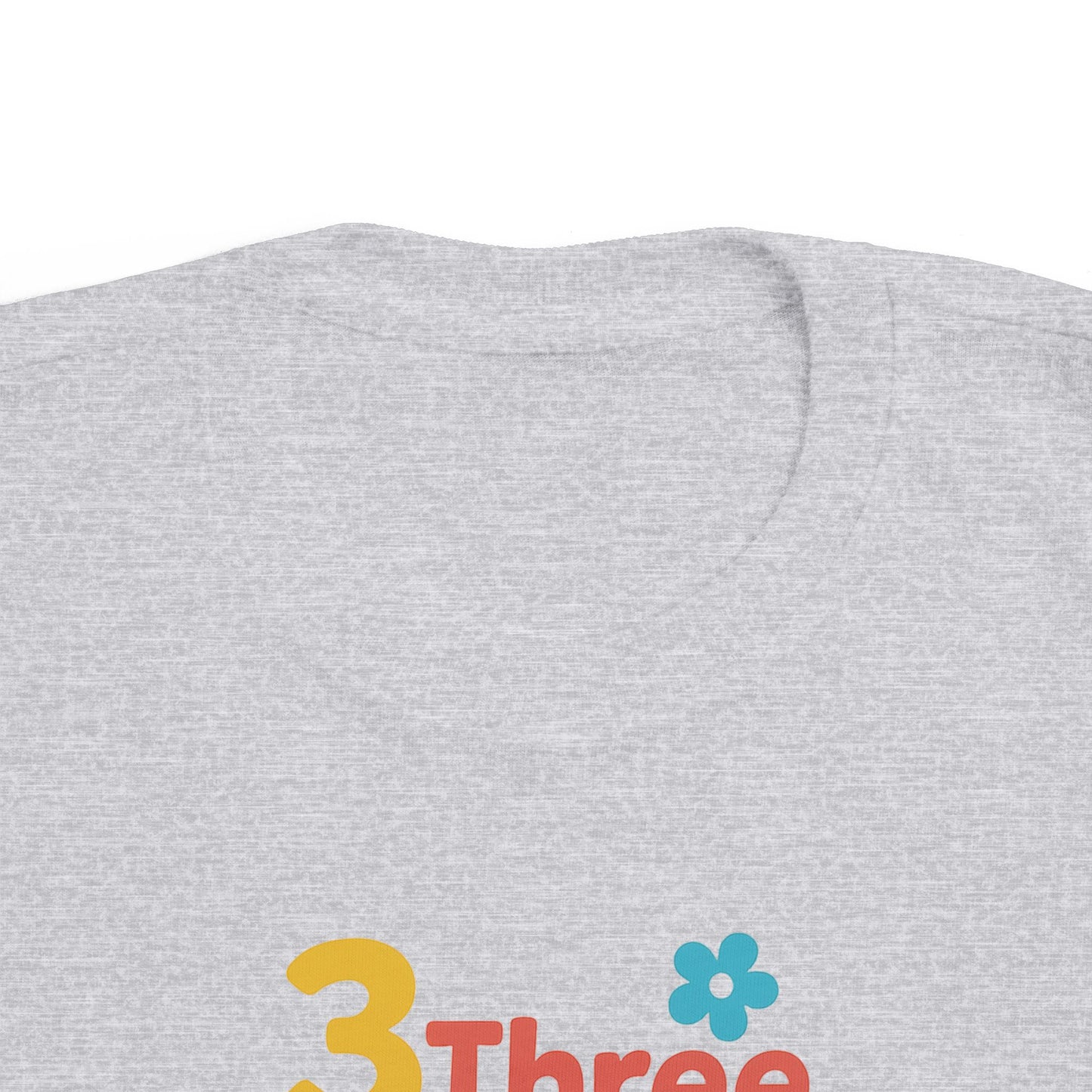 Colorful Toddler T-Shirt – '3 Three and Thriving' Fun Tee, Kids Birthday Gift, Summer Playwear, Age Milestone Shirt, Celebratory Outfit