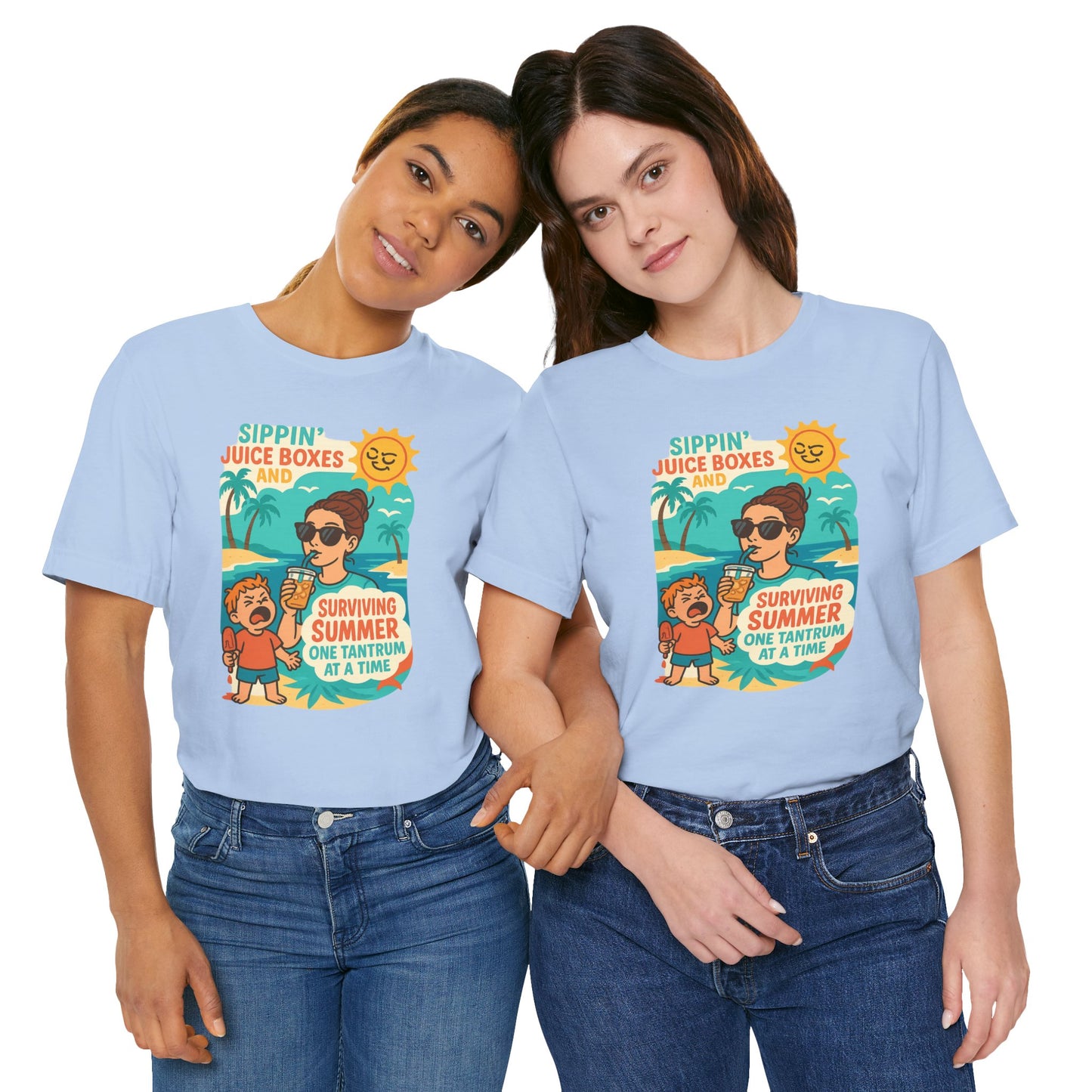 Summer Survival Tee: Fun Family Vibe, Perfect for Mommies, Beach Days, and Playdates, Gifts for Moms, Summer Apparel