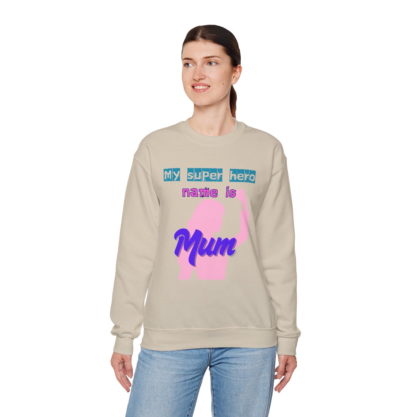 My Super Hero Mum Sweatshirt | Print on front and Back