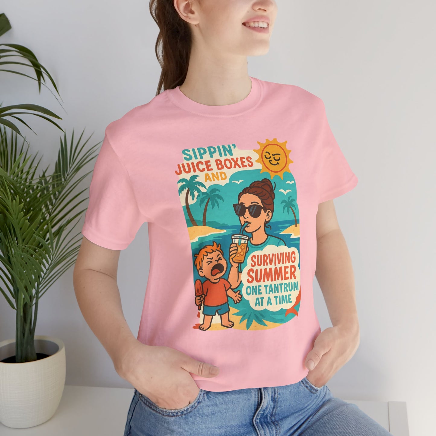 Summer Survival Tee: Fun Family Vibe, Perfect for Mommies, Beach Days, and Playdates, Gifts for Moms, Summer Apparel