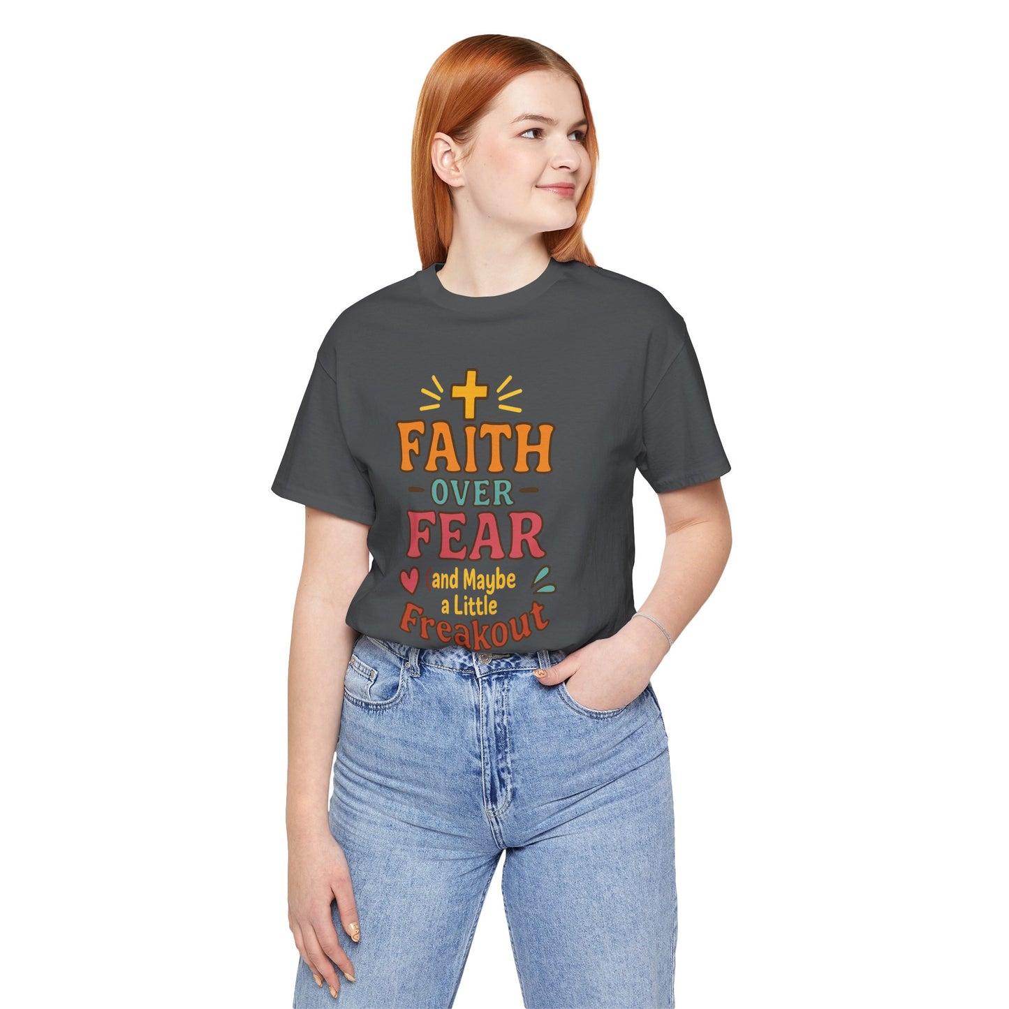 Faith Over Fear Inspirational T-Shirt, Christian tee, Motivational Shirt, Gift for Believers, Spiritual Apparel