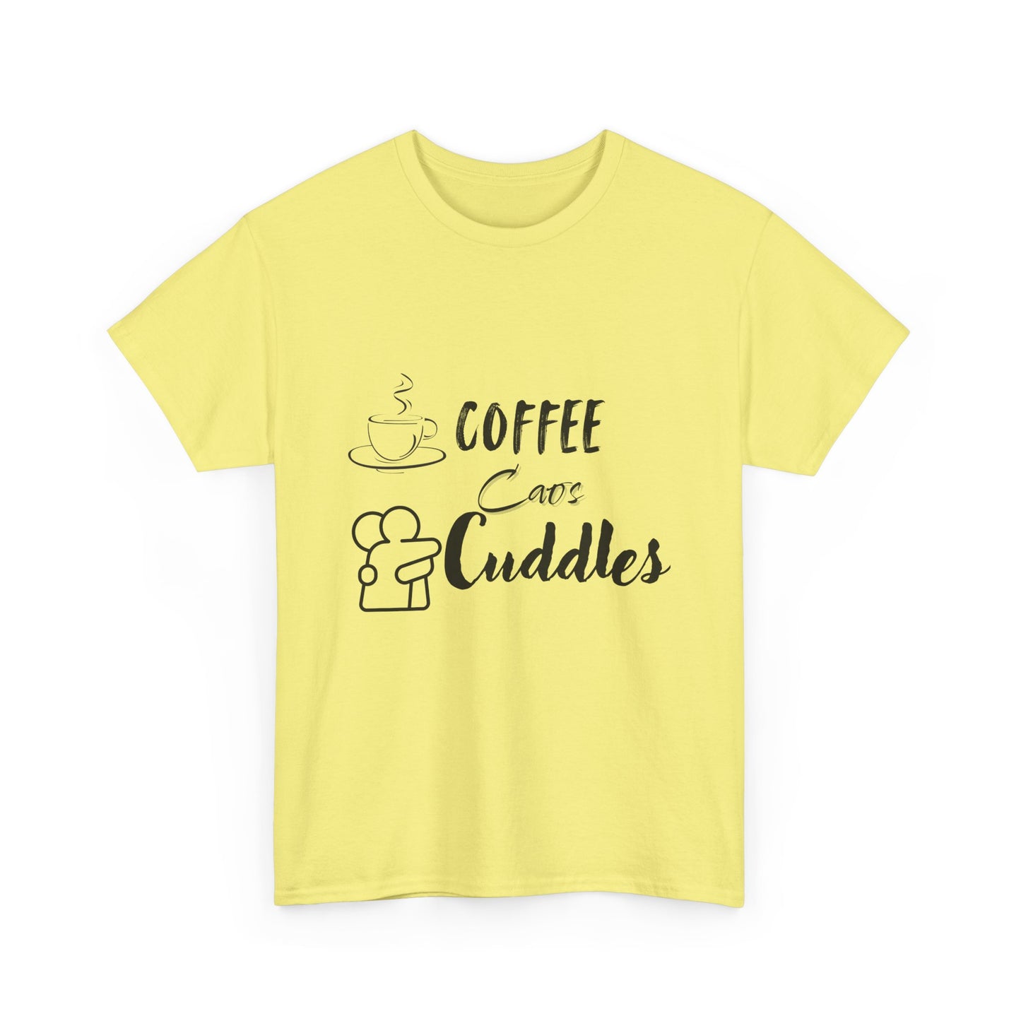 Cozy Coffee Cuddles Unisex Heavy Cotton Tee- Women