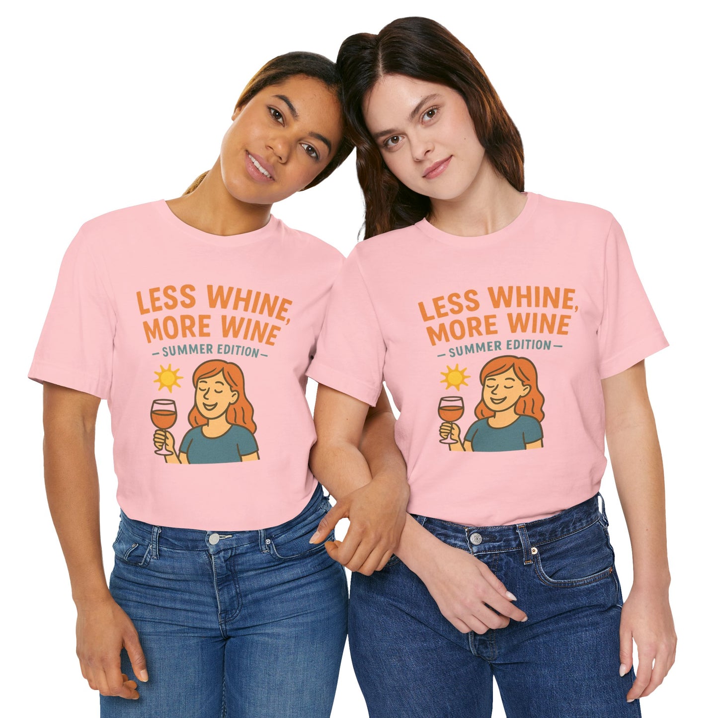 Less Whine, More Wine Tee | Fun Unisex Summer Shirt, Vintage Wine Lover Gift, Relaxed Fit Graphic Tee, Casual Wear, Party Outfit