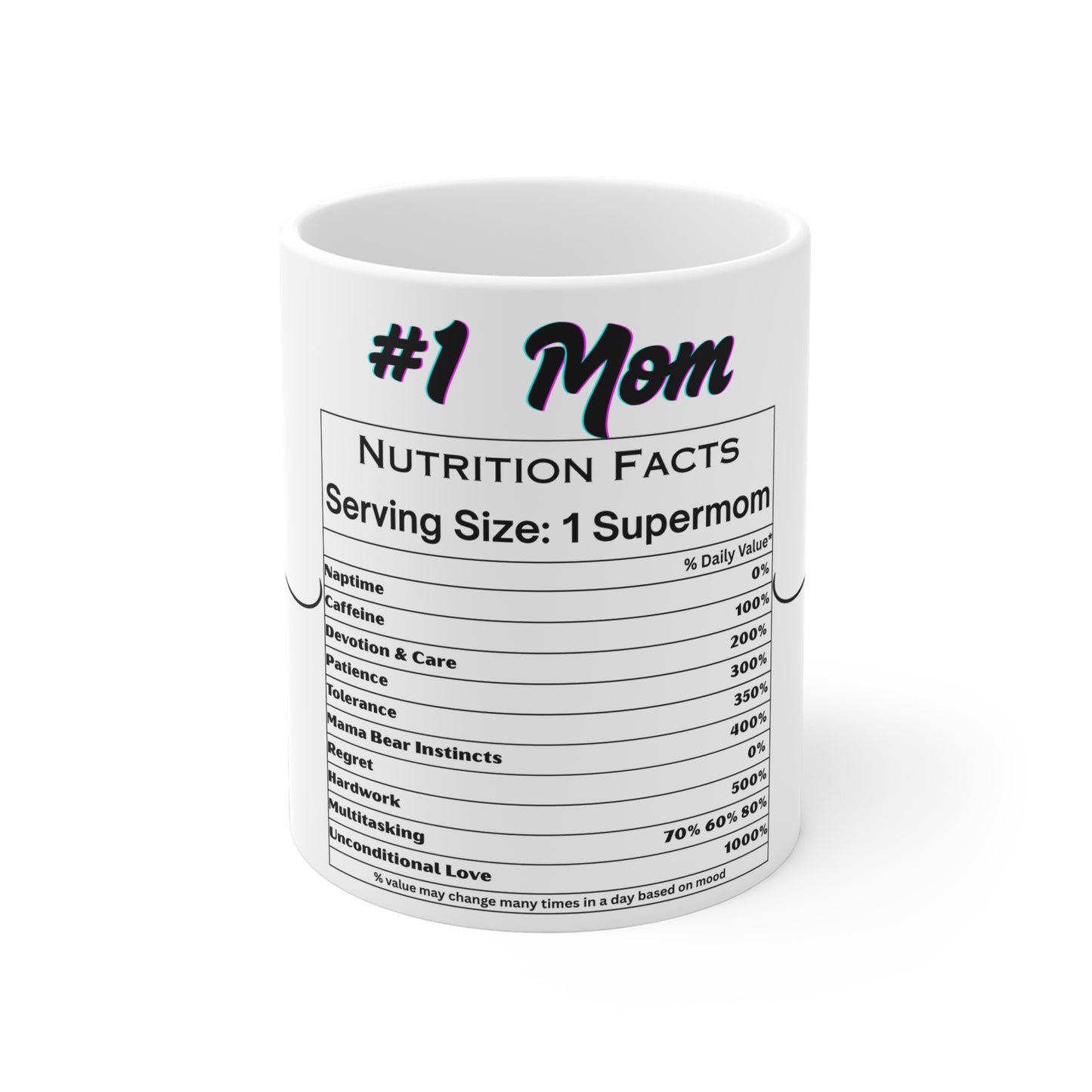 Mom Ceramic Mug - Perfect Gift for Mothers Day, Birthday, Coffee Lover, Supermom Appreciation, Unique Kitchen Decor