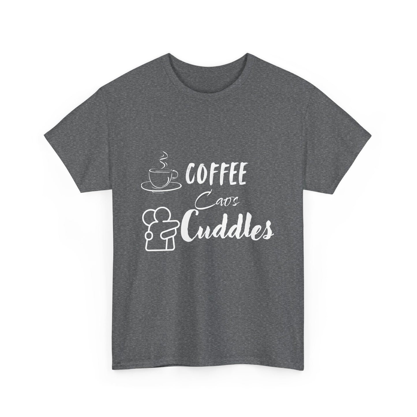 Cozy Coffee Cuddles Unisex Heavy Cotton Tee- Women