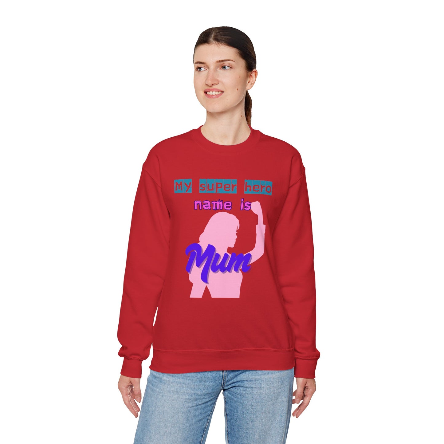 My Super Hero Mum Sweatshirt | Print on front and Back