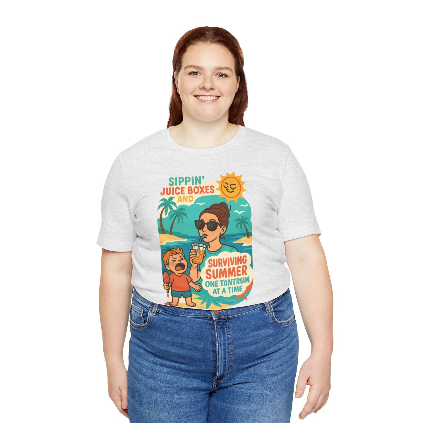 Summer Survival Tee: Fun Family Vibe, Perfect for Mommies, Beach Days, and Playdates, Gifts for Moms, Summer Apparel
