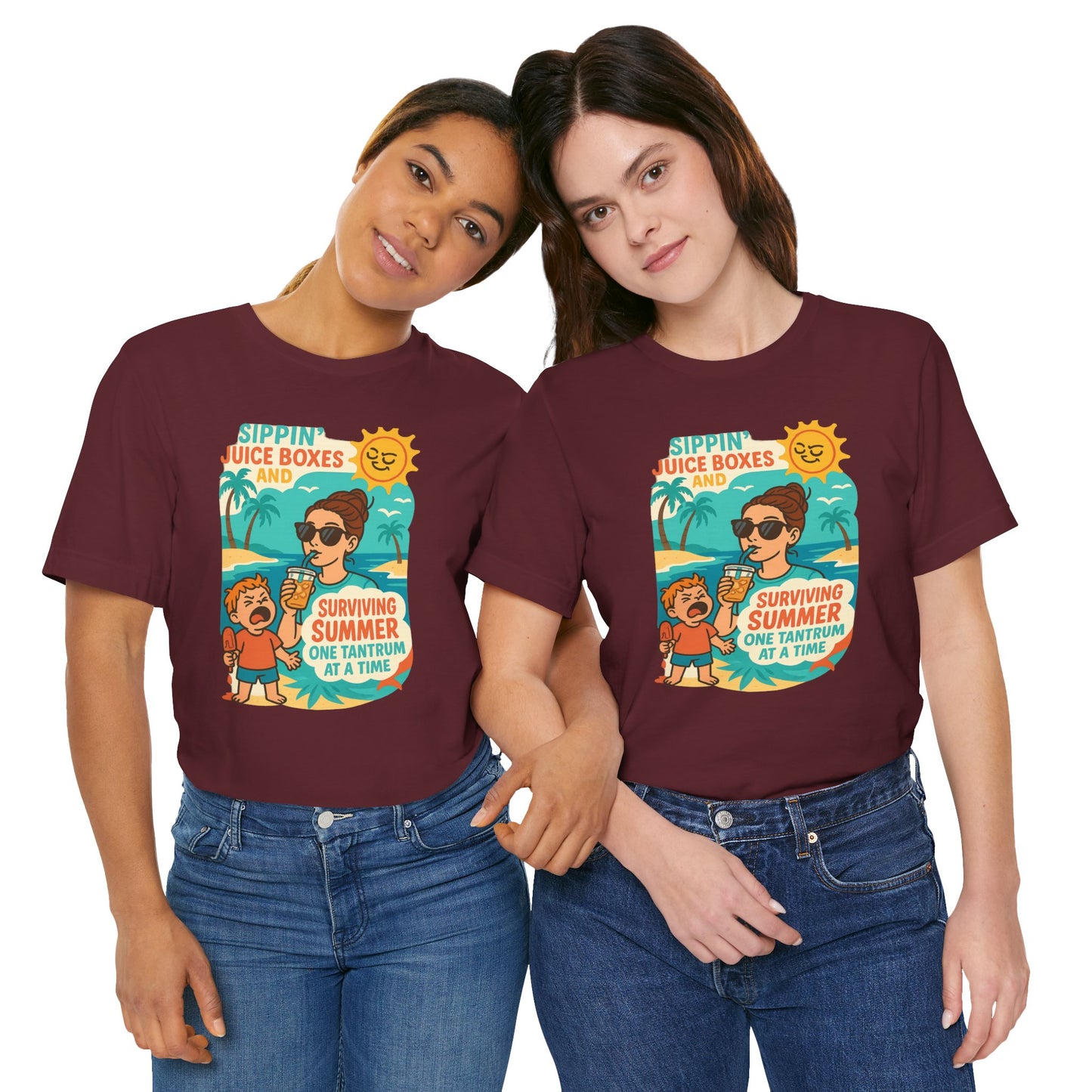 Summer Survival Tee: Fun Family Vibe, Perfect for Mommies, Beach Days, and Playdates, Gifts for Moms, Summer Apparel