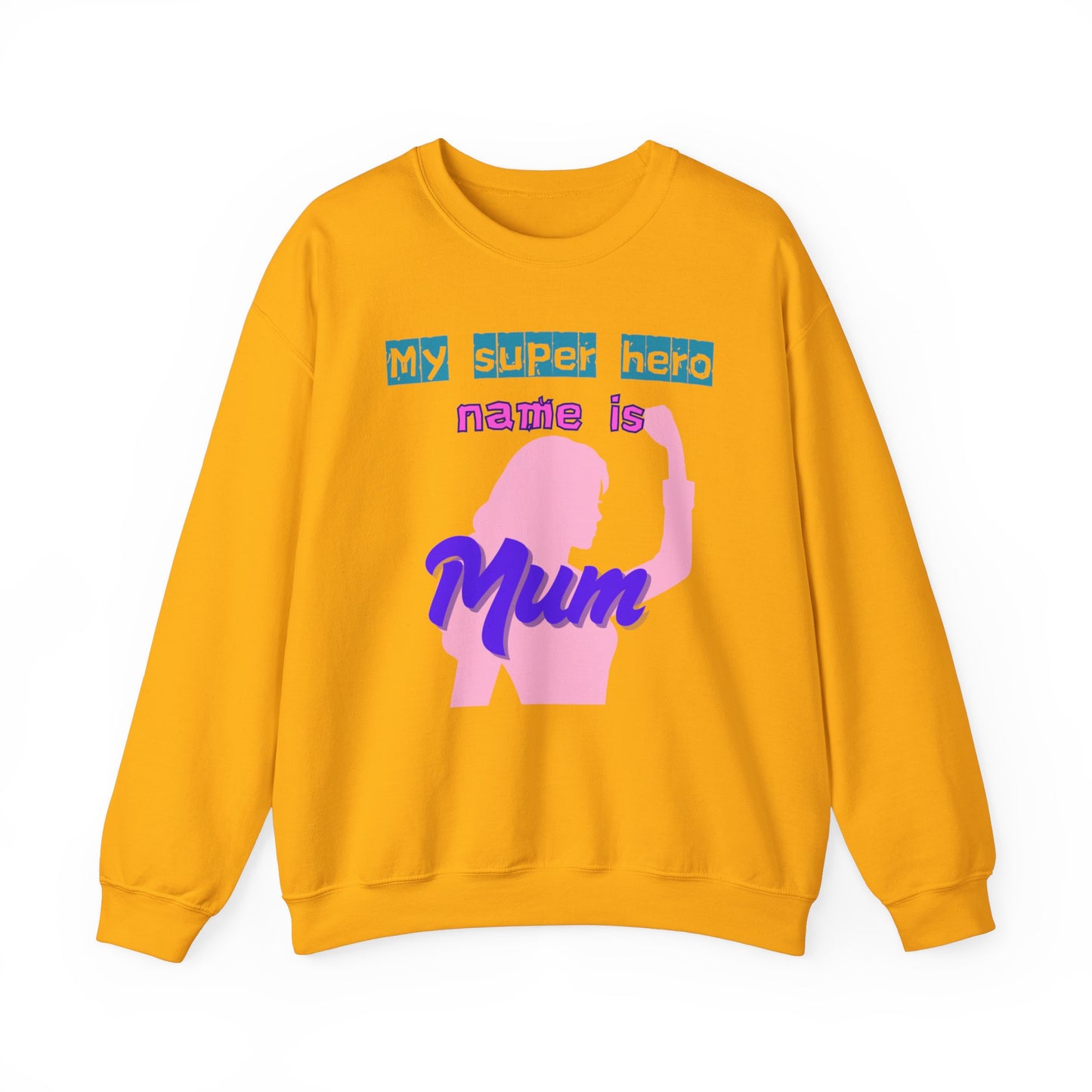 My Super Hero Mum Crewneck Sweatshirt - Ideal Gift for Mother's Day