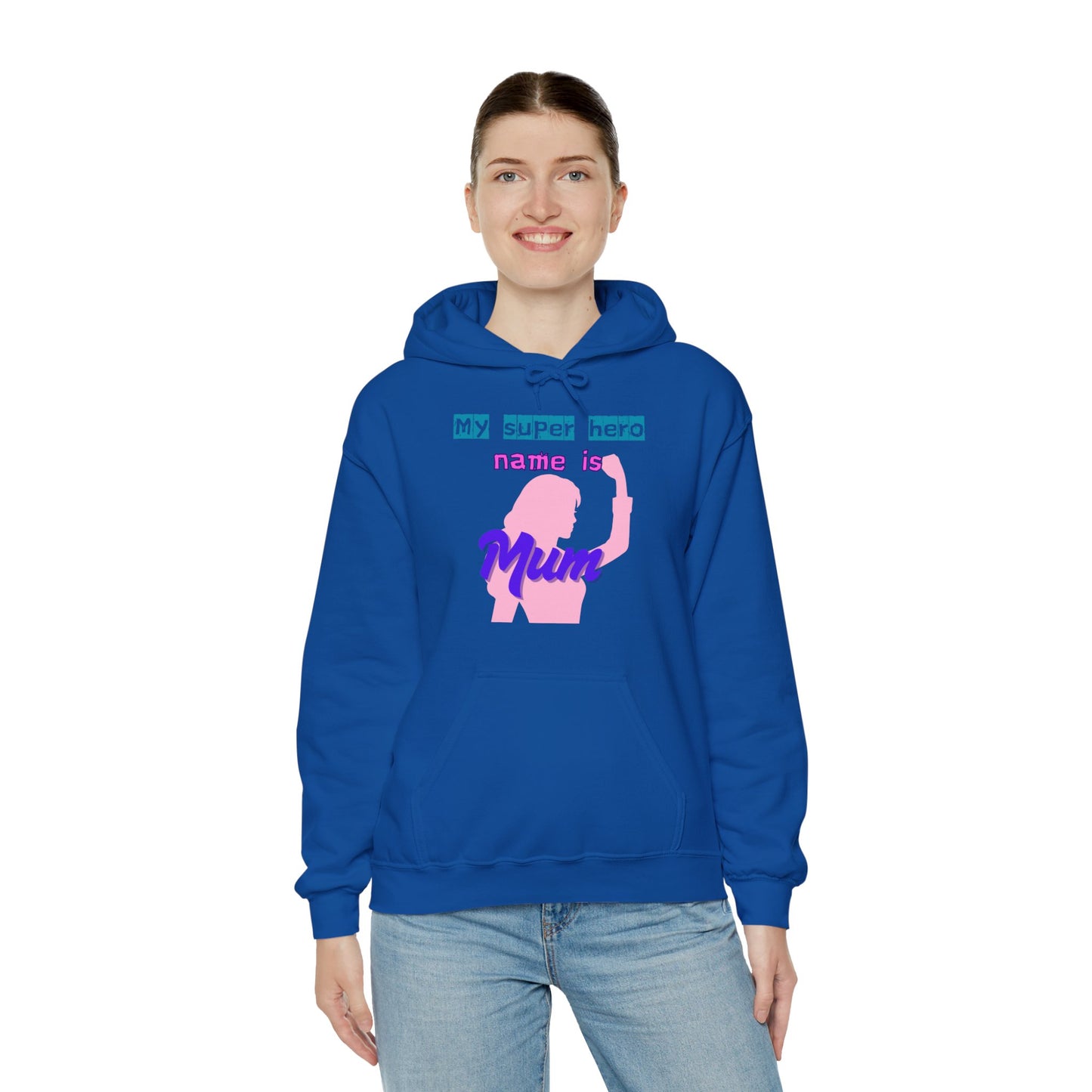My Superhero is Mum Hoodie -Print on Front and Back