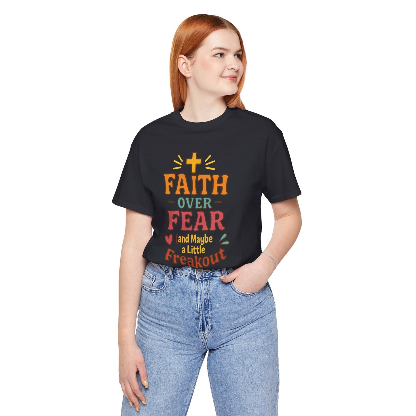 Faith Over Fear Inspirational T-Shirt, Christian tee, Motivational Shirt, Gift for Believers, Spiritual Apparel