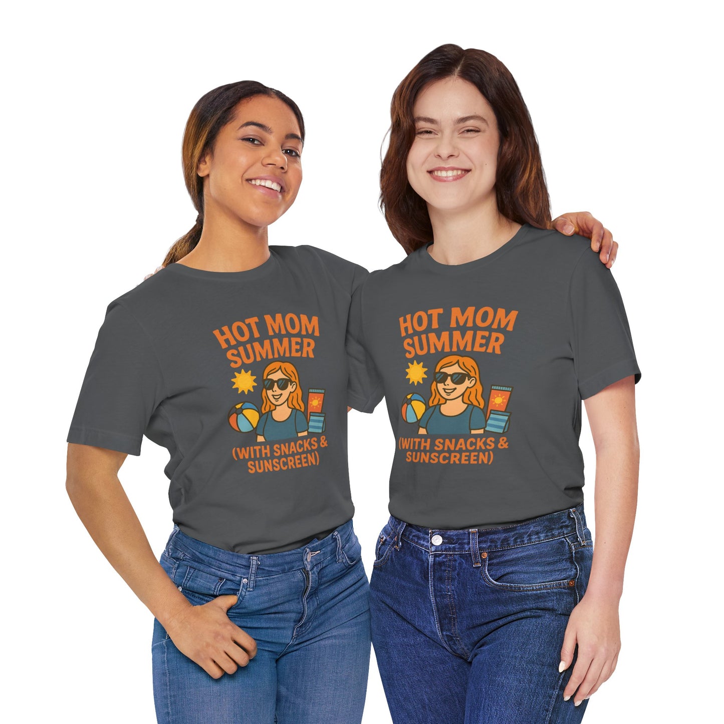 Hot Mom Summer Tee, Perfect for Summer Vacations, Mothers Day Gift, Family Outings, Beach Parties, Fun Summer Style