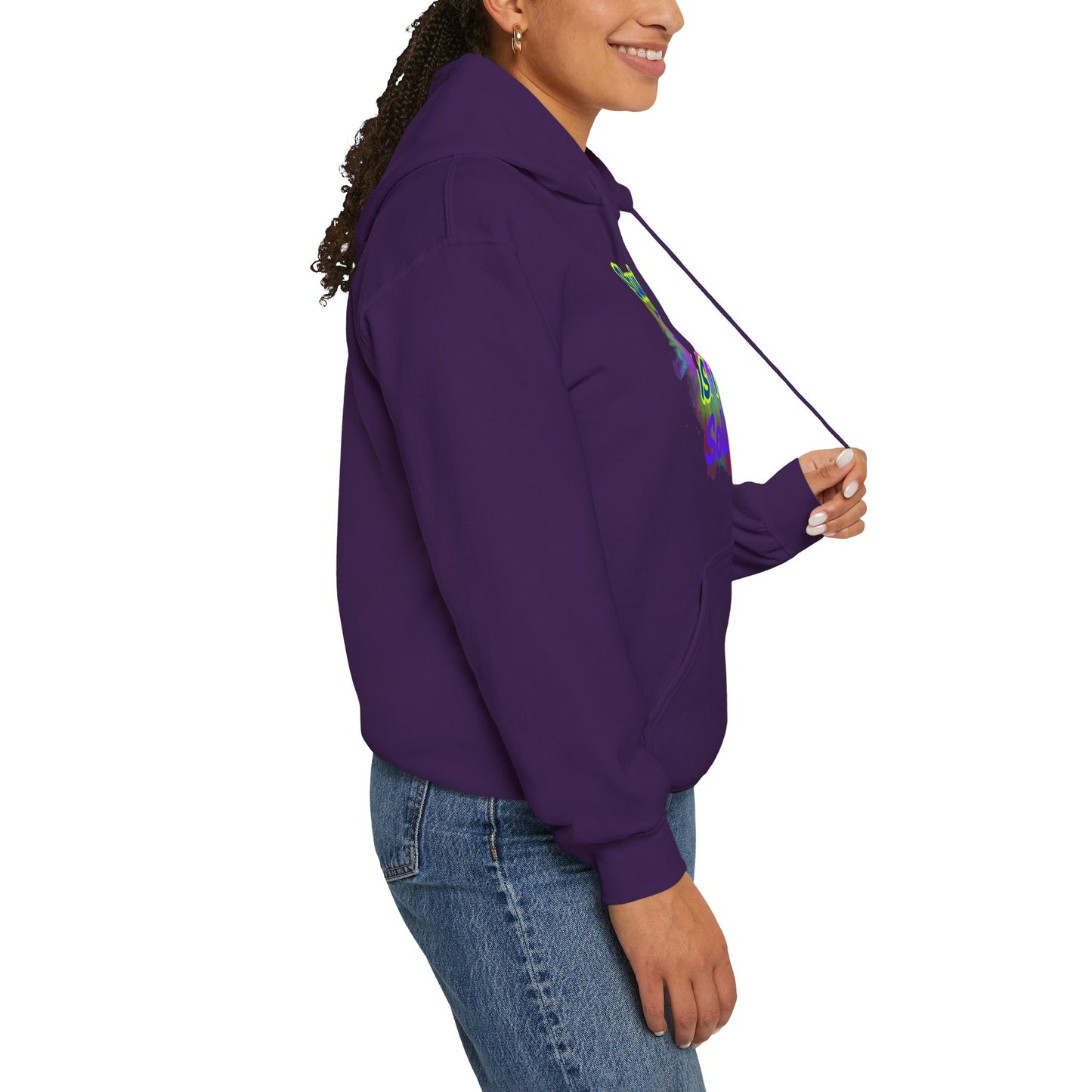 Colorful Unisex Hooded Sweatshirt - Staying Delulu IS THE Solulu