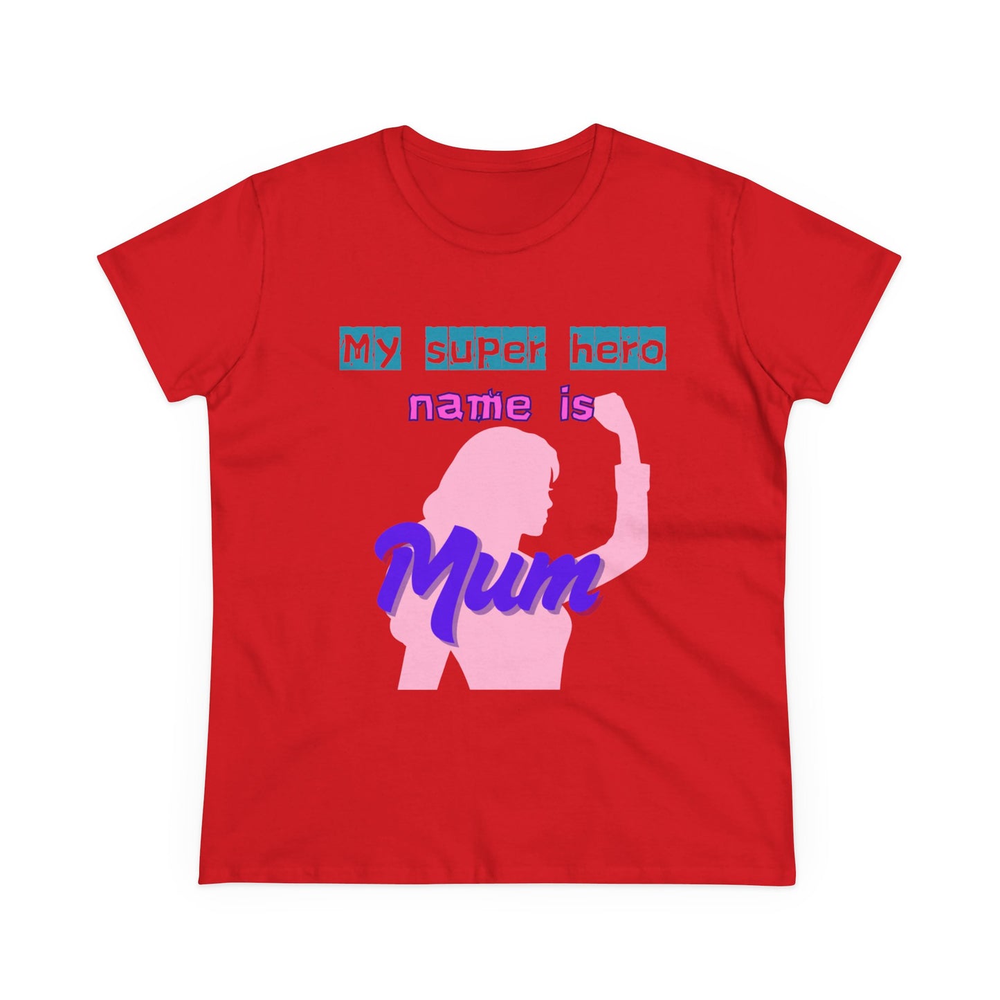 Super Mom Women's Midweight Cotton Tee - Fun Mother's Day Gift