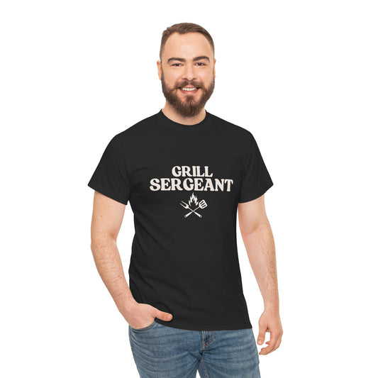 Unisex Cotton Tee - Grill Sergeant, Funny BBQ Shirt, Father's Day Gift, Cookout Apparel, Summer Party Wear, Casual T-Shirt