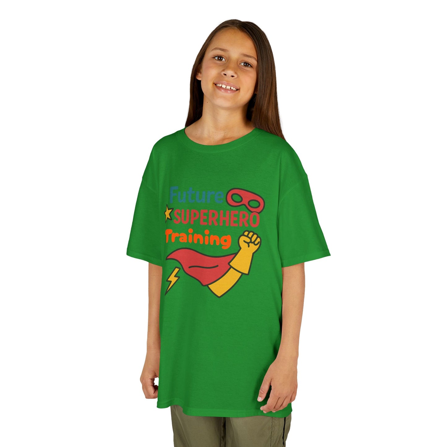Future Superhero Kids Tee, Youth Graphic T-Shirt, Training Shirt for Kids, Fun Birthday Gift, Playful Party Outfit