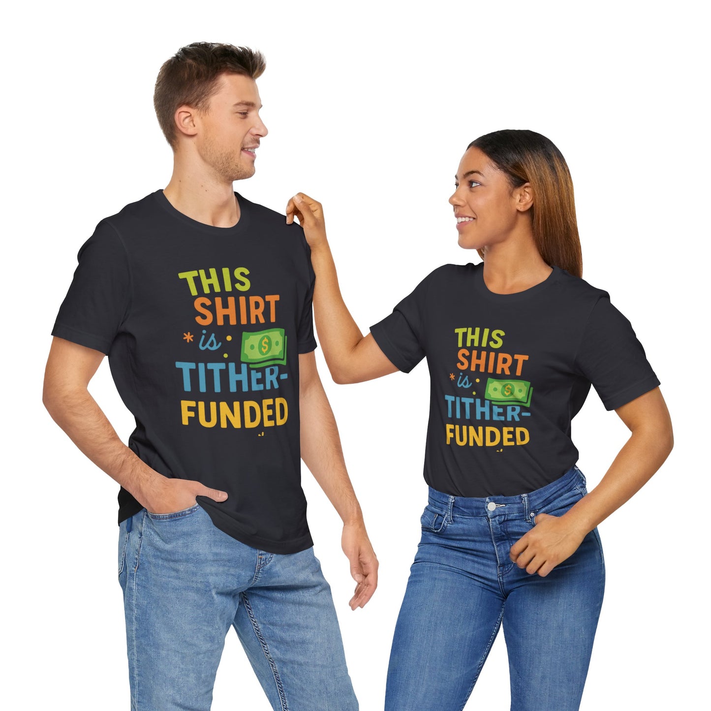 T-Shirt with Fun Funding Design, Humor Tee for Casual Wear, Unique Gift for Gamers, Great for Birthdays and Events, Playful and Stylish