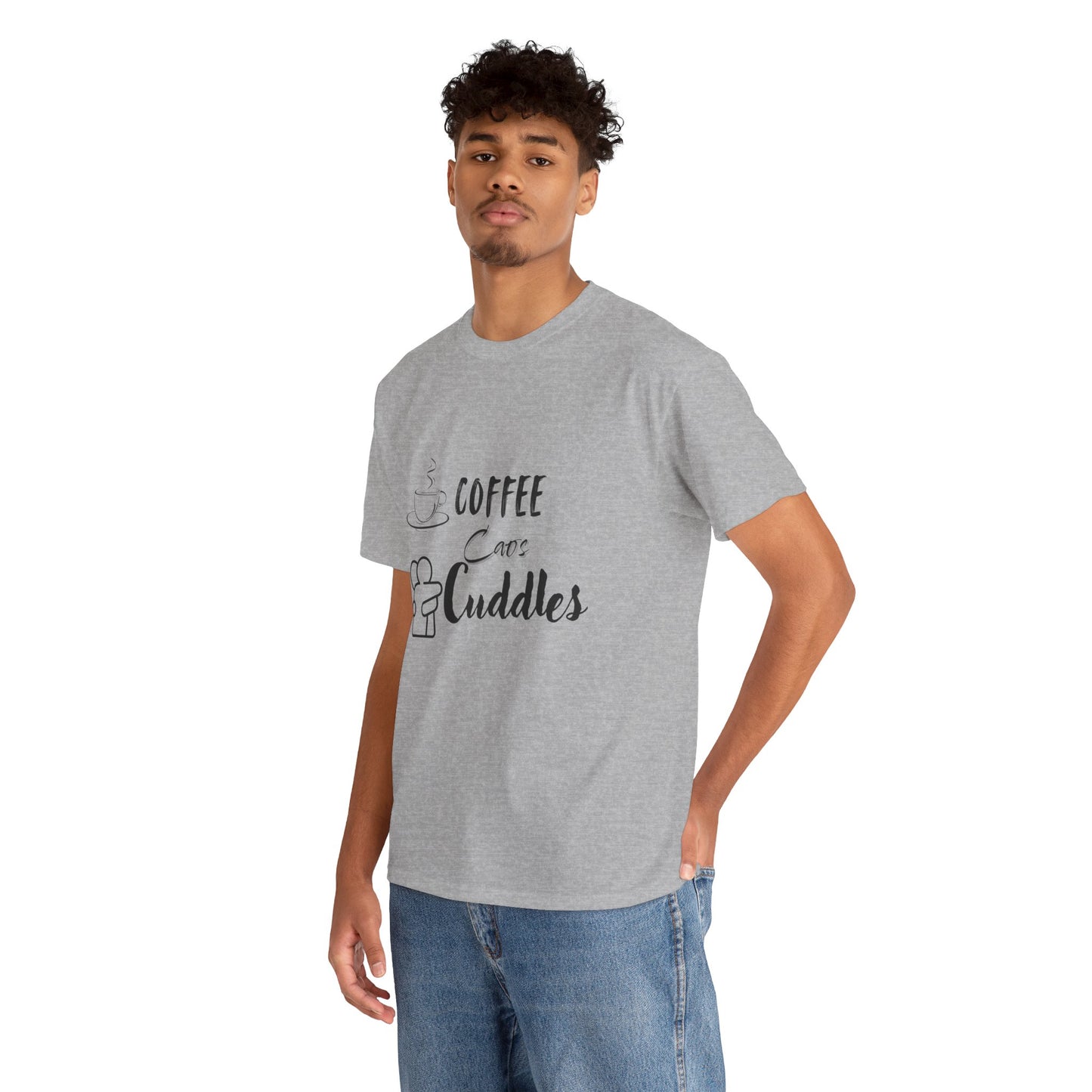Coffee Cuddles Unisex Heavy Cotton Tee- Men