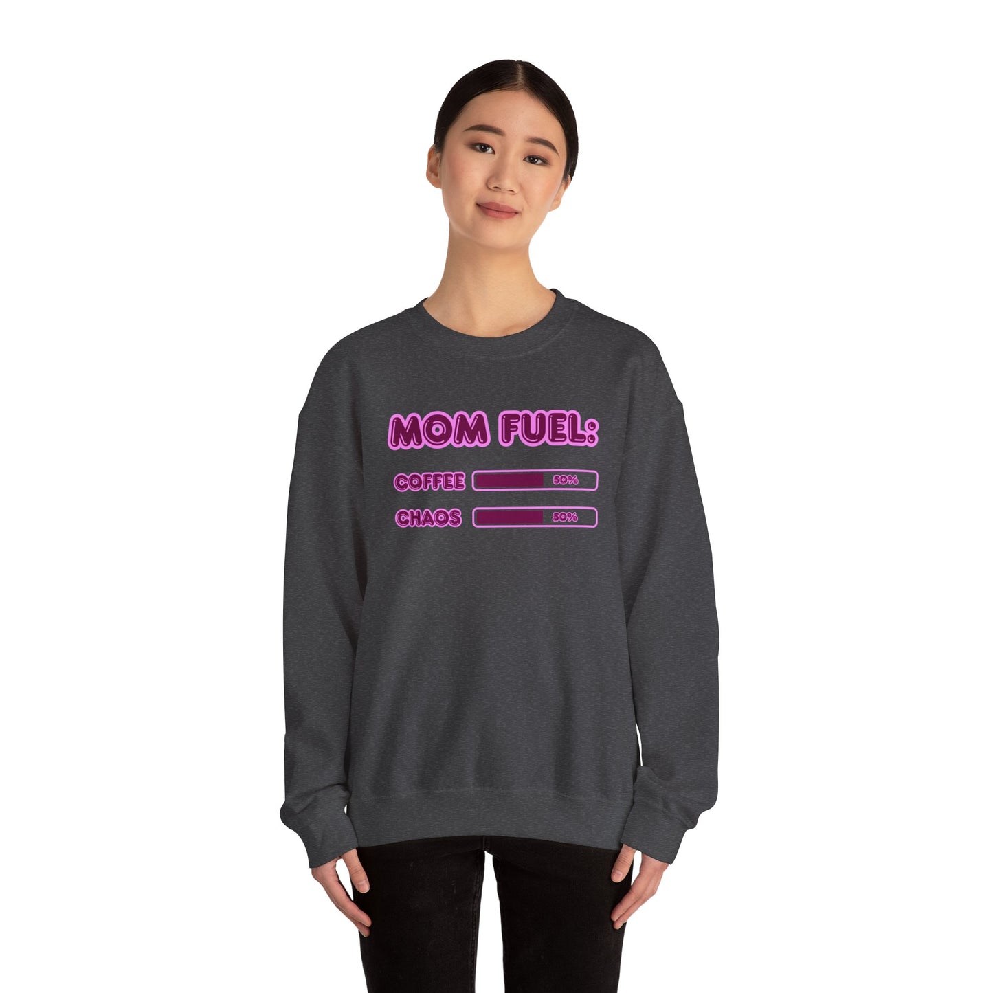 Mom Fuel Crewneck Sweatshirt - Comfortable and Fun Gift for Moms