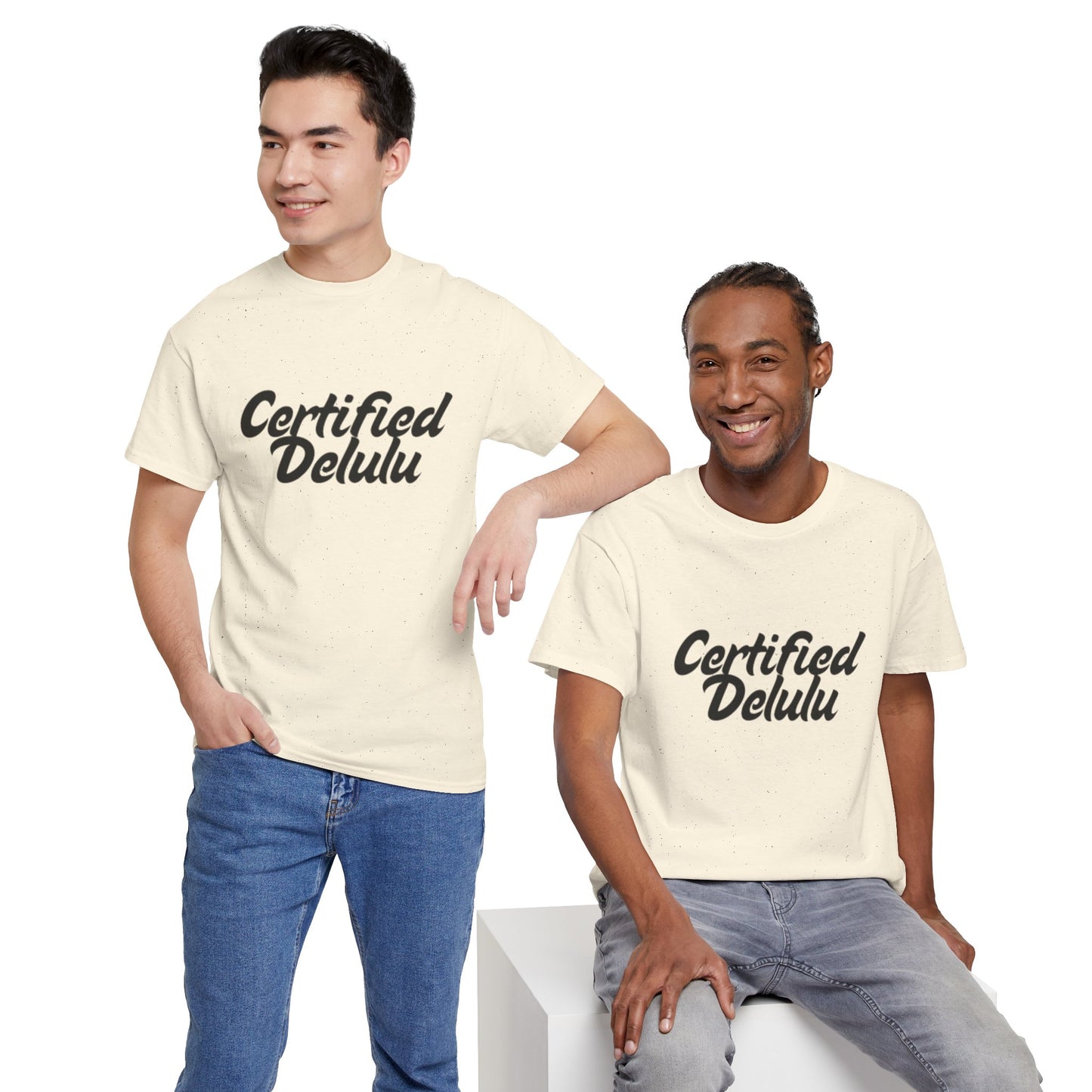 Certified Delulu Unisex Heavy Cotton Tee - Casual Shirt for Trendsetters