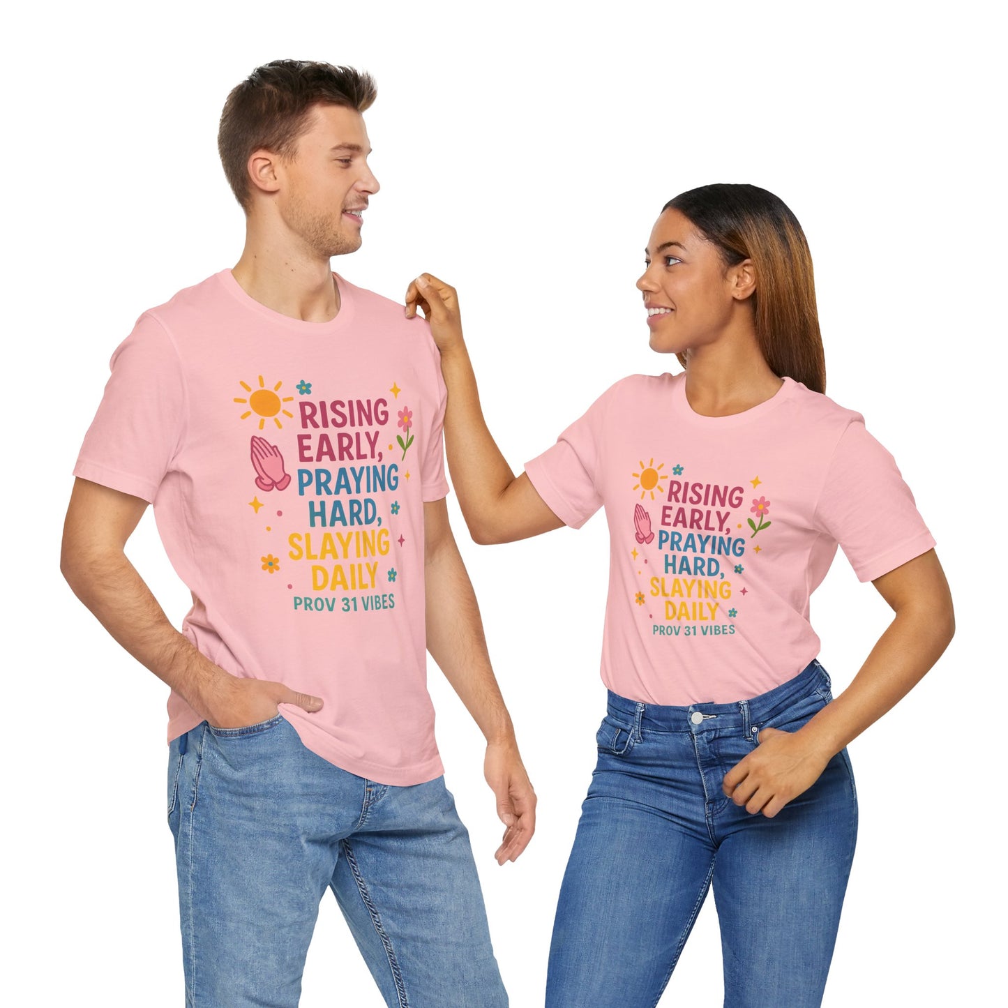 Rising Early Prayer Tee, Inspirational T-Shirt, Faith-Based Apparel, Gift for Her, Daily Motivation Shirt