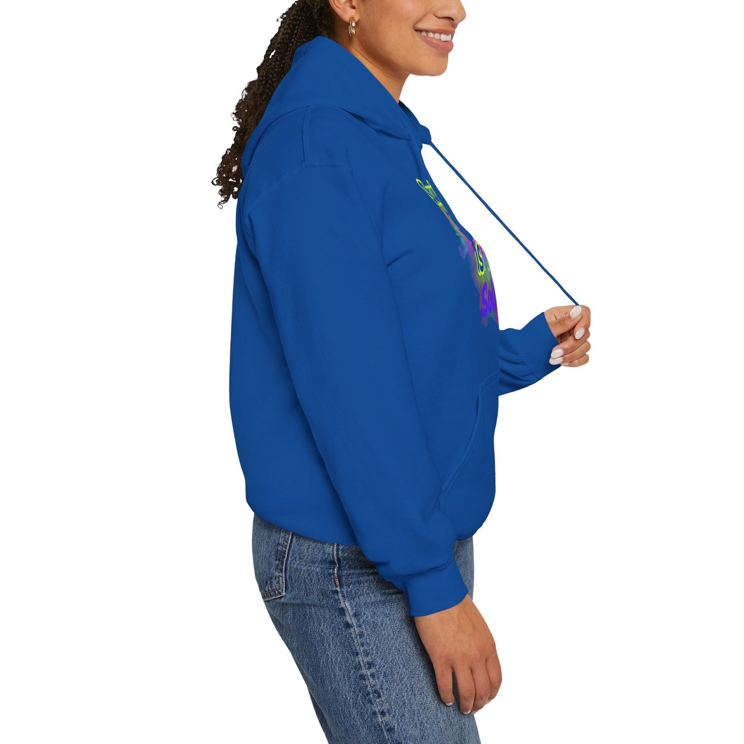 Colorful Unisex Hooded Sweatshirt - Staying Delulu IS THE Solulu