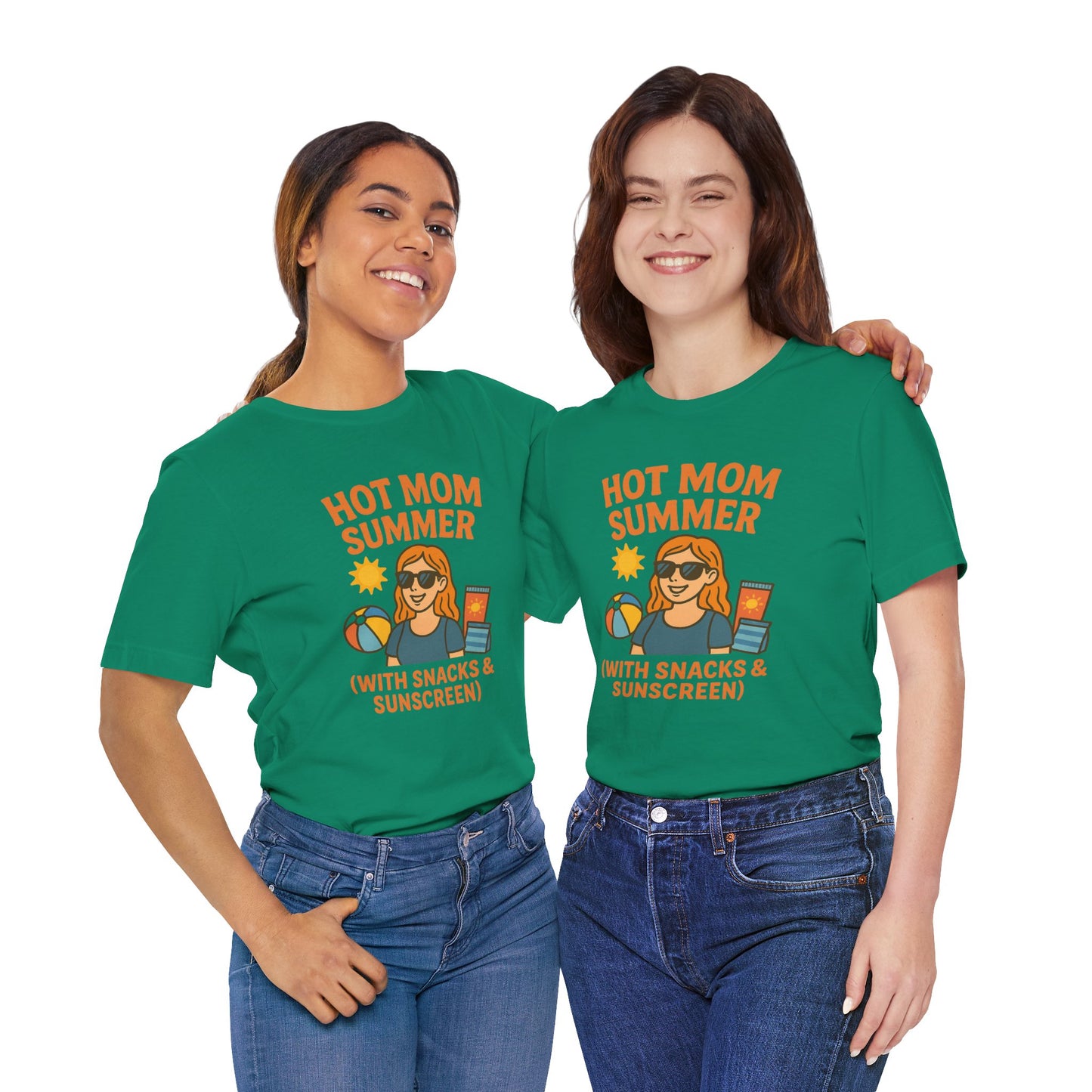Hot Mom Summer Tee, Perfect for Summer Vacations, Mothers Day Gift, Family Outings, Beach Parties, Fun Summer Style