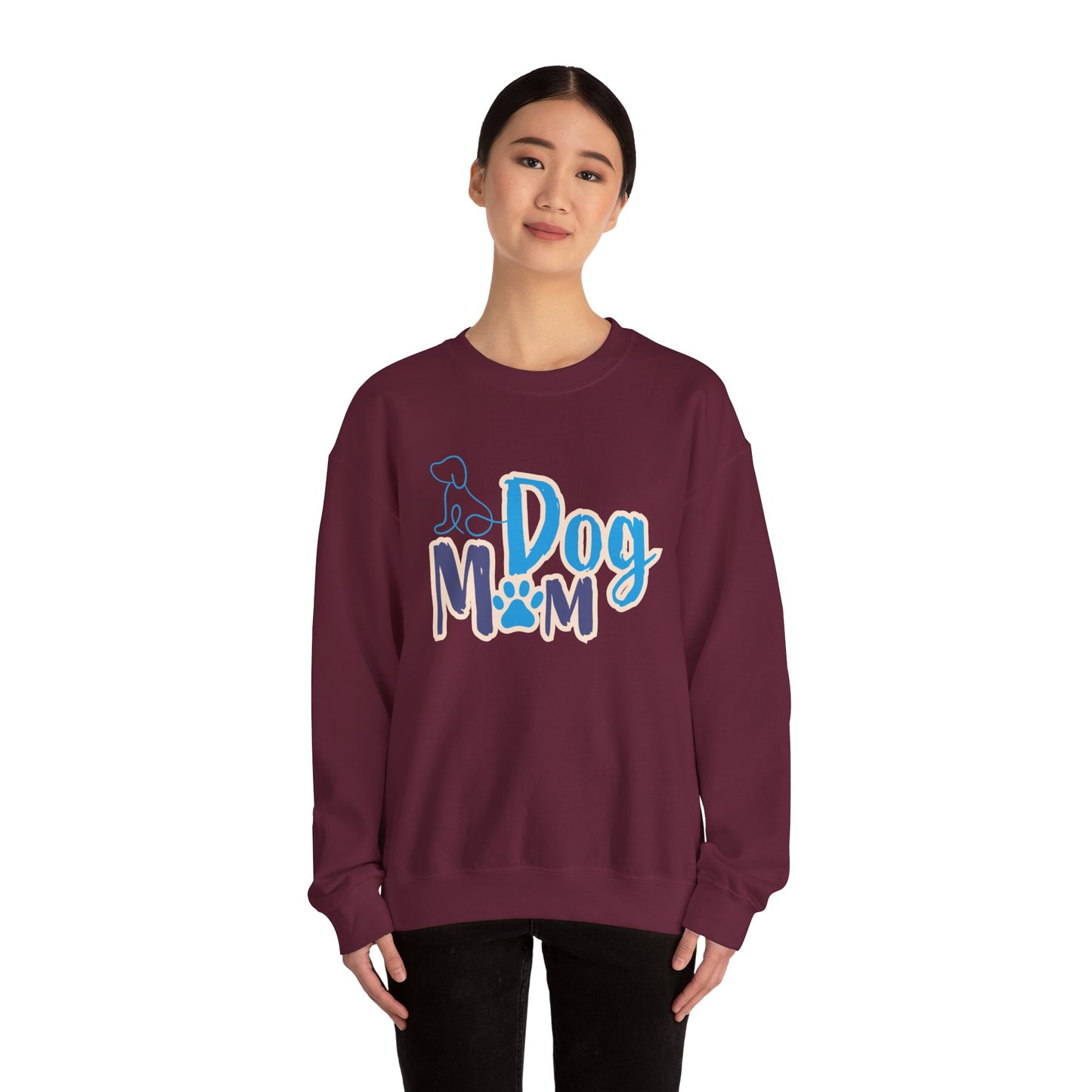 Dog Mom Sweatshirt, Unisex Dog Lover Crewneck, Pet Owner Gift, Cozy Casual Wear, Birthday & Holiday Gift for Dog Lovers