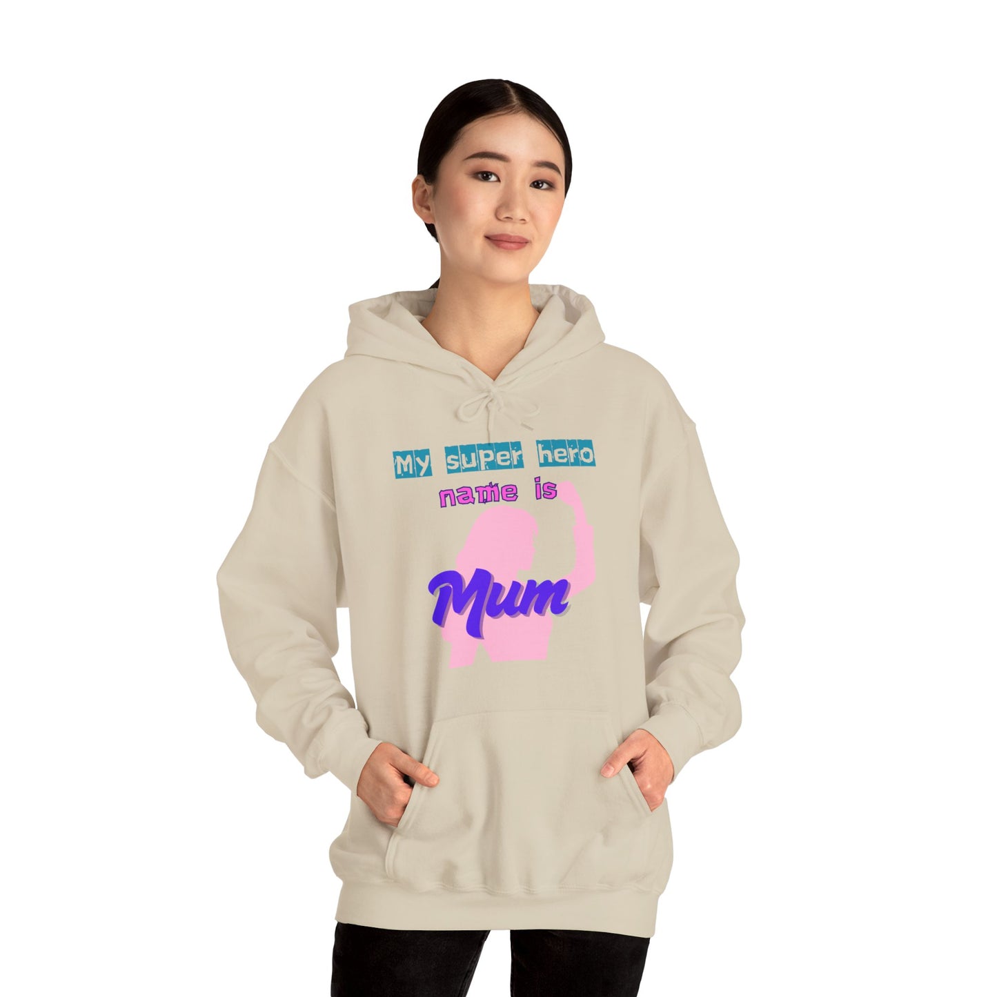 My Superhero is Mum Hoodie -Print on Front and Back