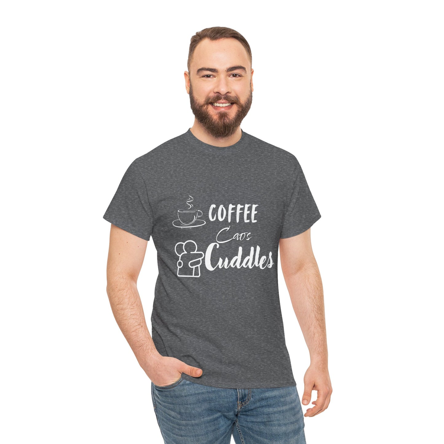 Coffee Cuddles Unisex Heavy Cotton Tee- Men
