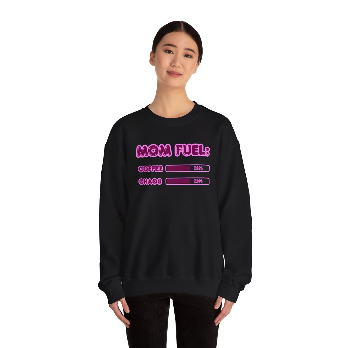 Mom Fuel Crewneck Sweatshirt - Comfortable and Fun Gift for Moms