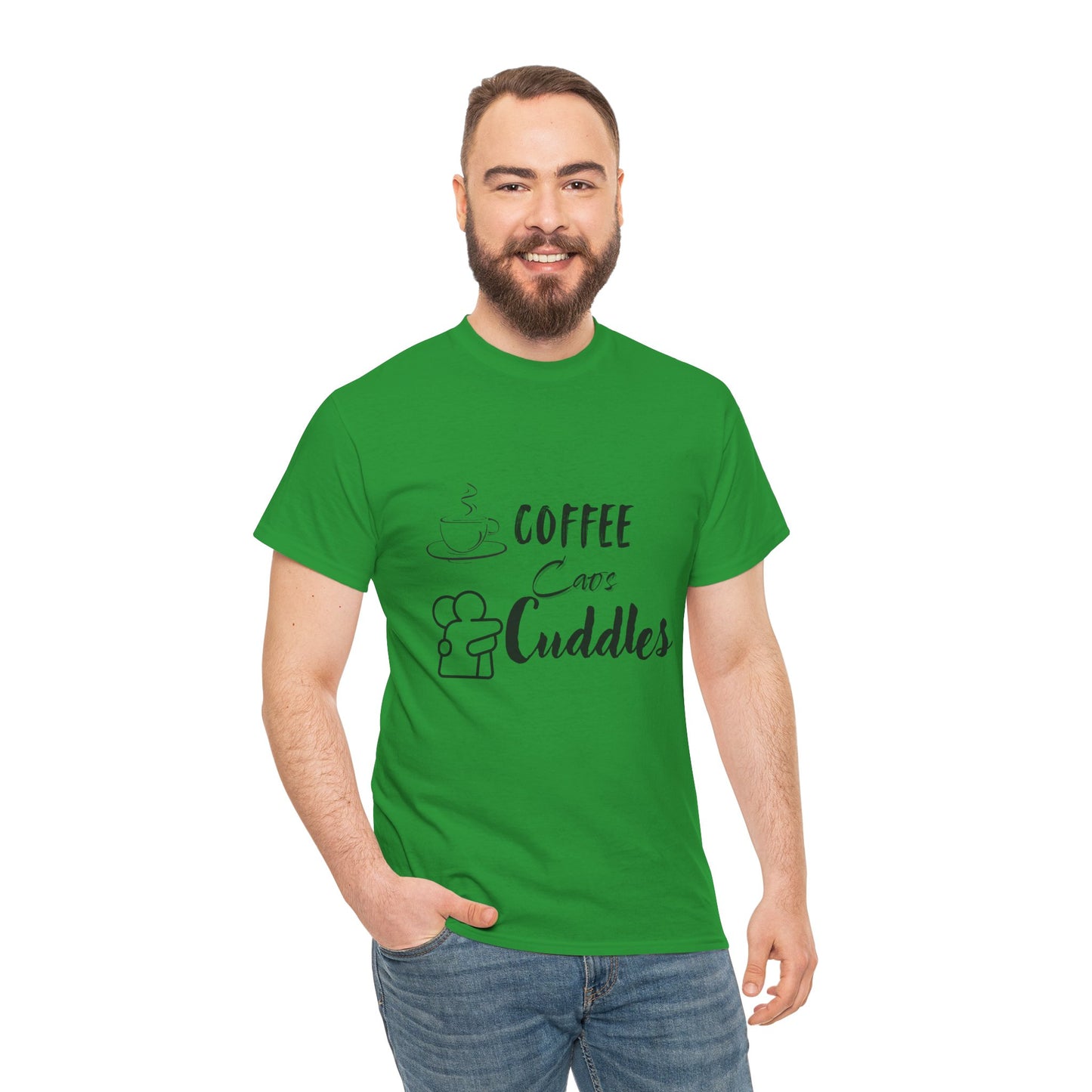 Coffee Cuddles Unisex Heavy Cotton Tee- Men
