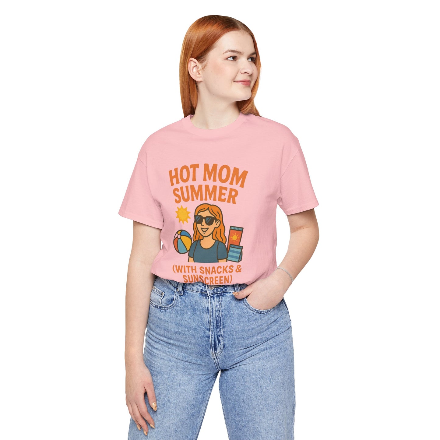 Hot Mom Summer Tee, Perfect for Summer Vacations, Mothers Day Gift, Family Outings, Beach Parties, Fun Summer Style