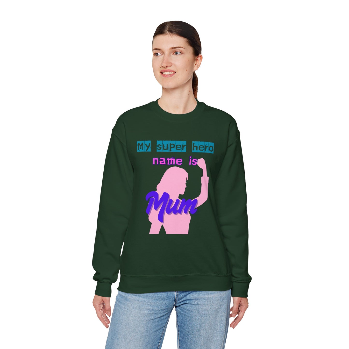My Super Hero Mum Sweatshirt | Print on front and Back