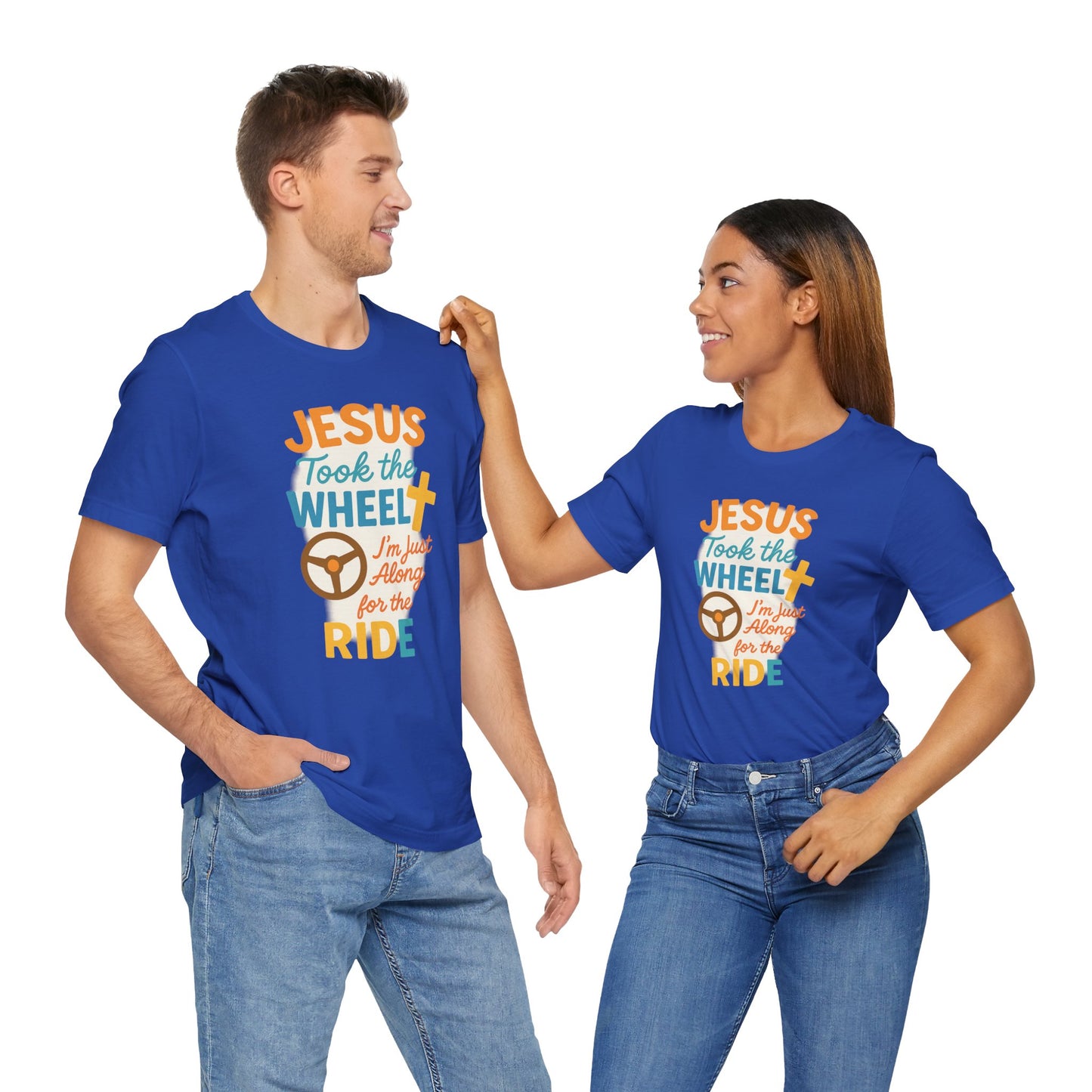 Jesus Took the Wheel Tee, Christian Shirt for Faith, Spiritual Gifts, Inspirational Top, Casual Wear, Religious Apparel