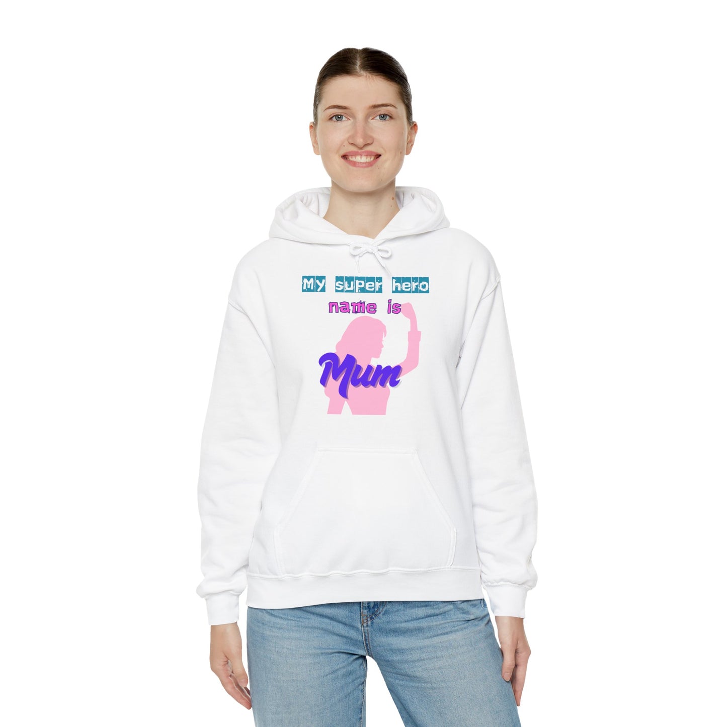 My Superhero is Mum Hoodie -Print on Front and Back