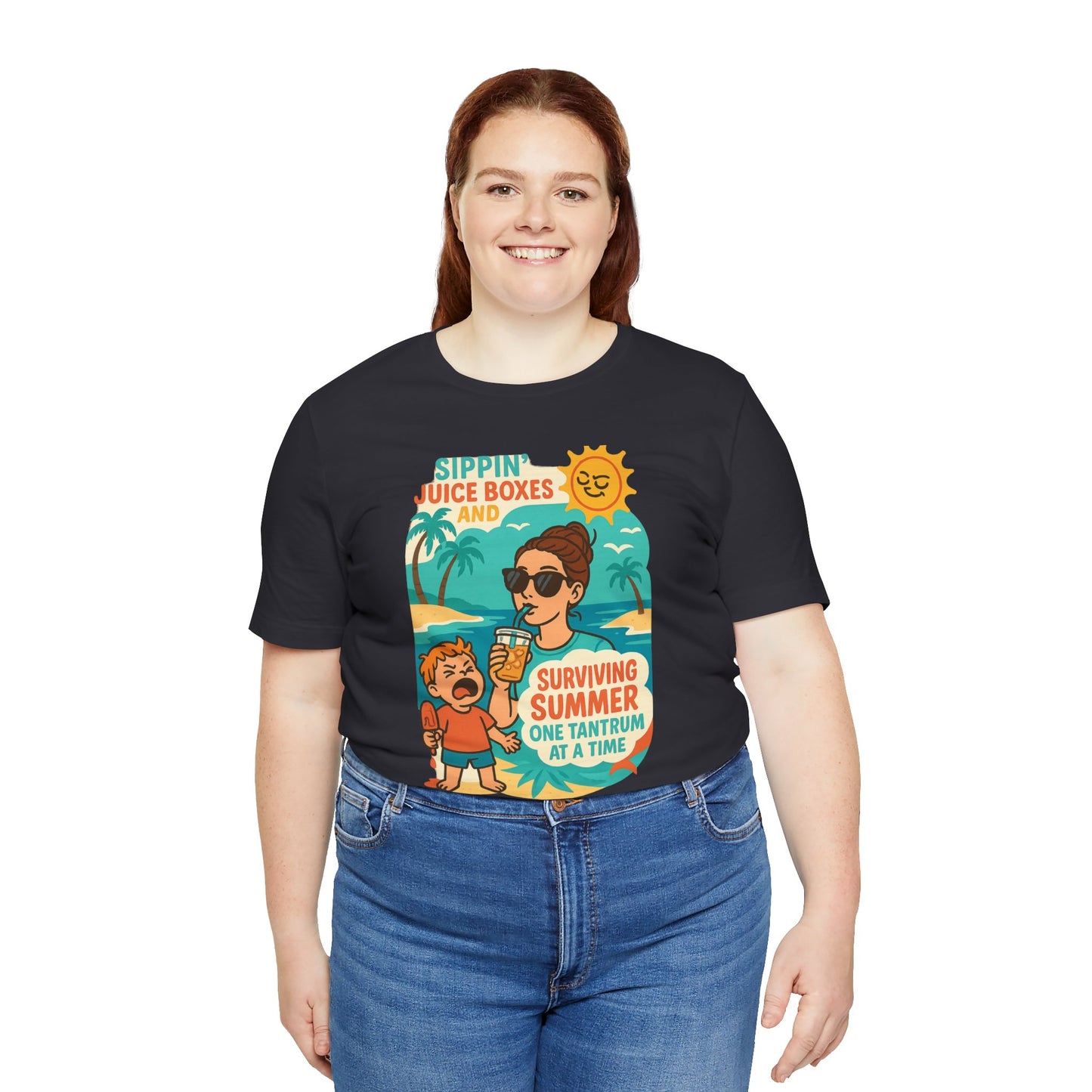 Summer Survival Tee: Fun Family Vibe, Perfect for Mommies, Beach Days, and Playdates, Gifts for Moms, Summer Apparel
