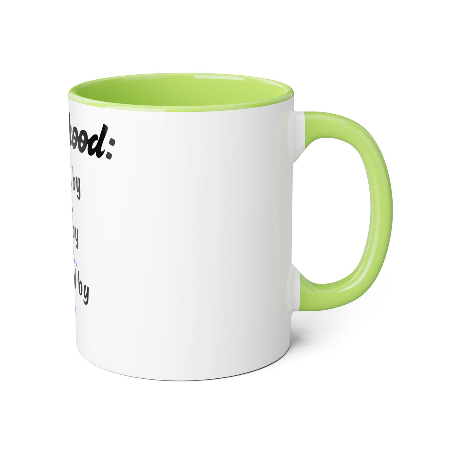 Inspirational Motherhood Mug - Powered by Love, Fueled by Coffee, Sustained by Win - 11oz Accent Mug