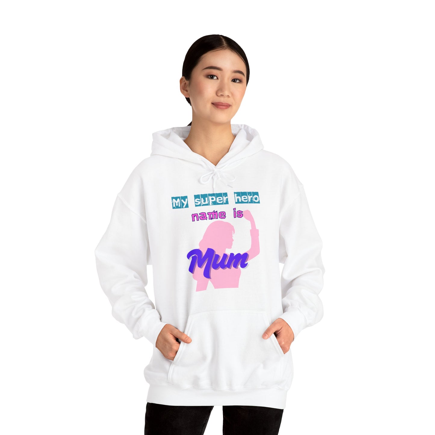 My Superhero is Mum Hoodie -Print on Front and Back