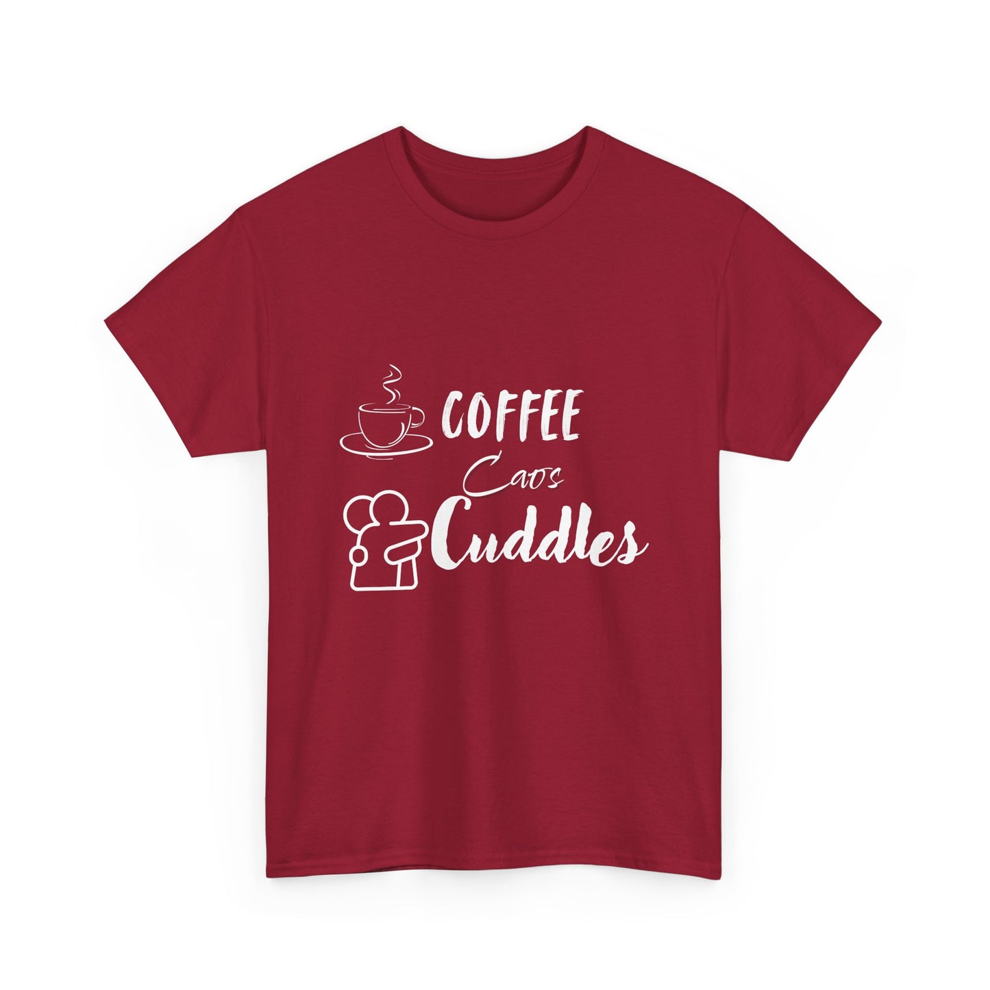 Cozy Coffee Cuddles Unisex Heavy Cotton Tee- Women