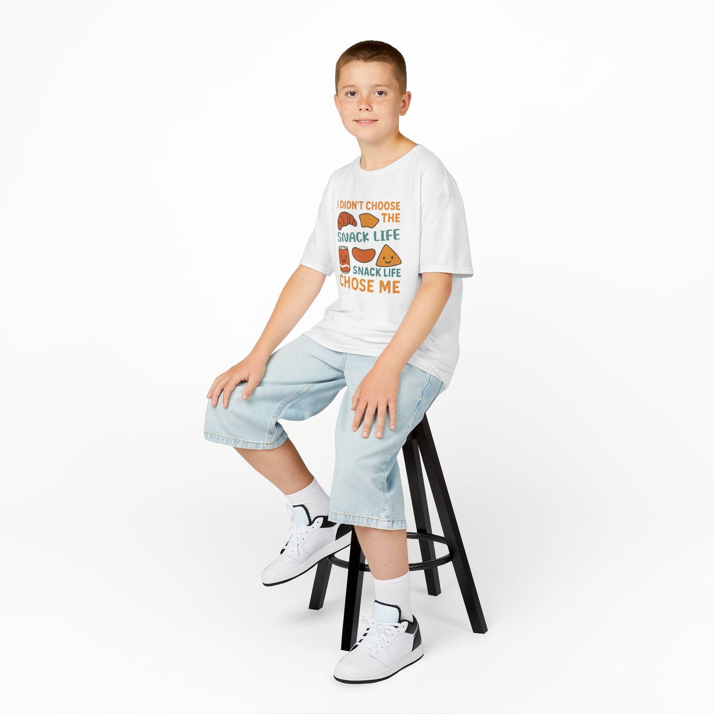 Snack Life Kids Tee, Funny Kids T-Shirt, Snack Lover Shirt, Birthday Gift for Kids, Cute Food Tee
