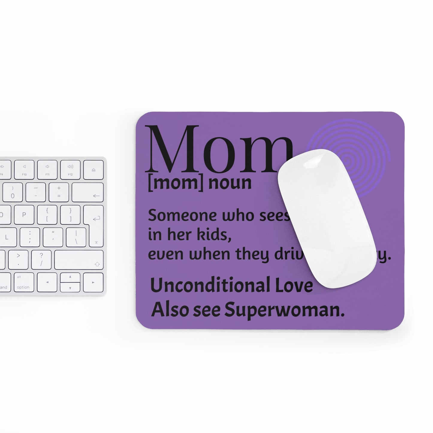 Mom Definition Mouse Pad | Perfect Gift for Mother's Day, Office Decor, Unique Desk Accessories, Unconditional Love, Superwoman